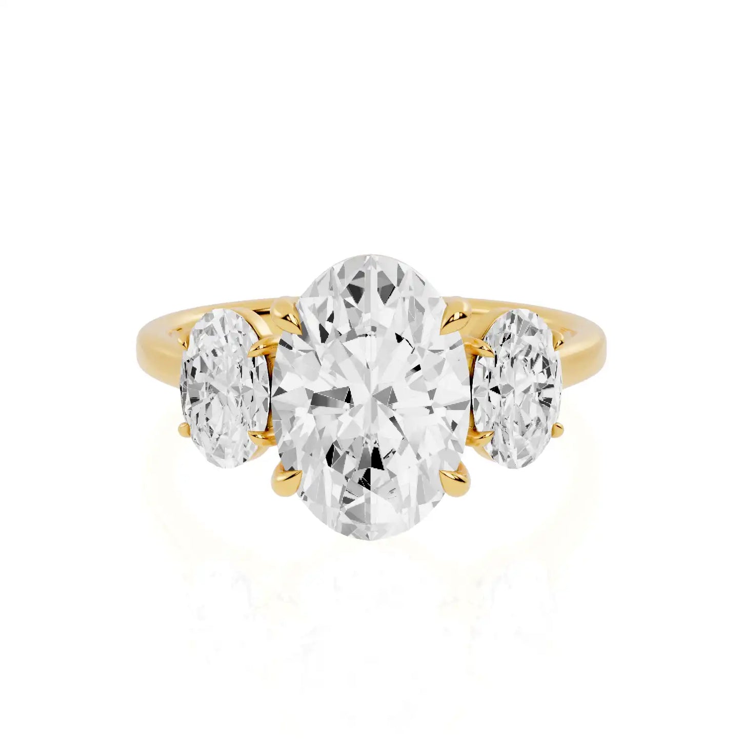 Three Stone Lab Diamond Engagement Ring | Beijing Luster