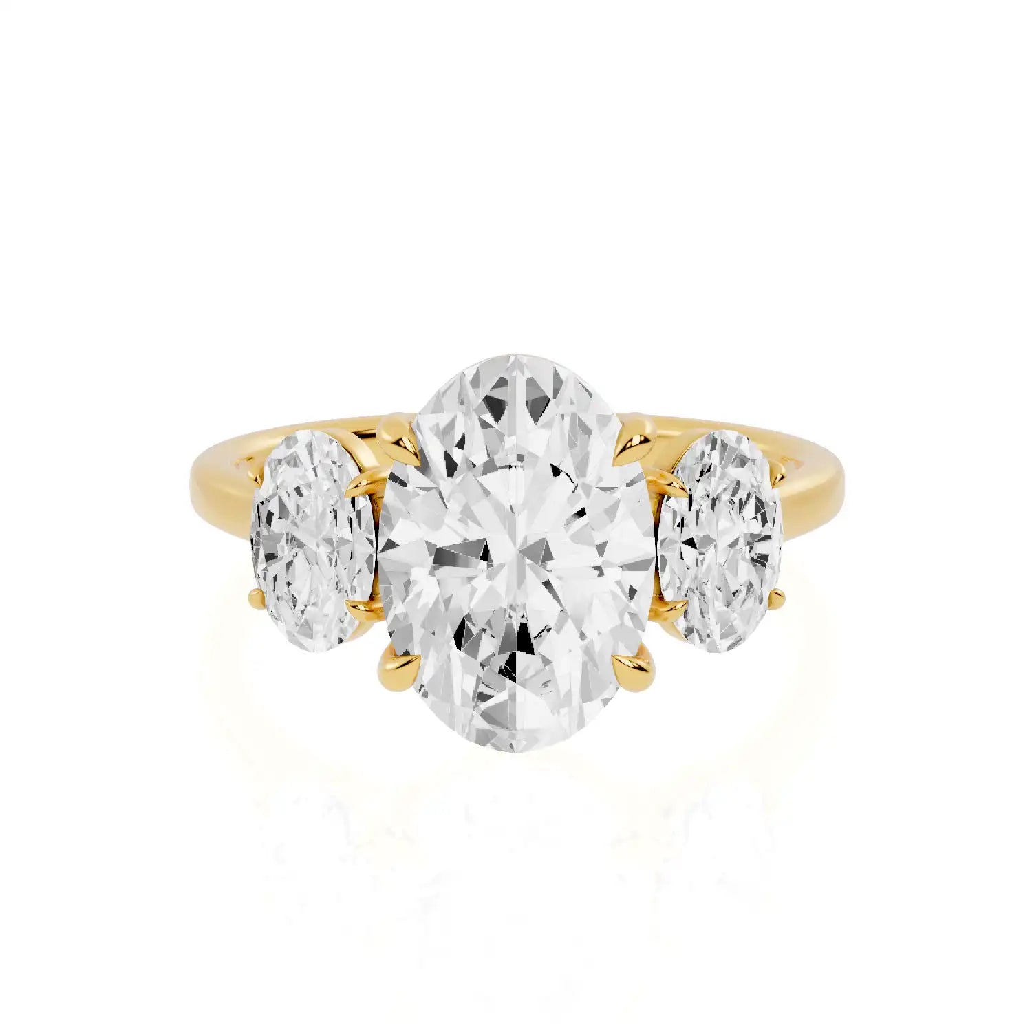 Three Stone Lab Diamond Engagement Ring | Beijing Luster