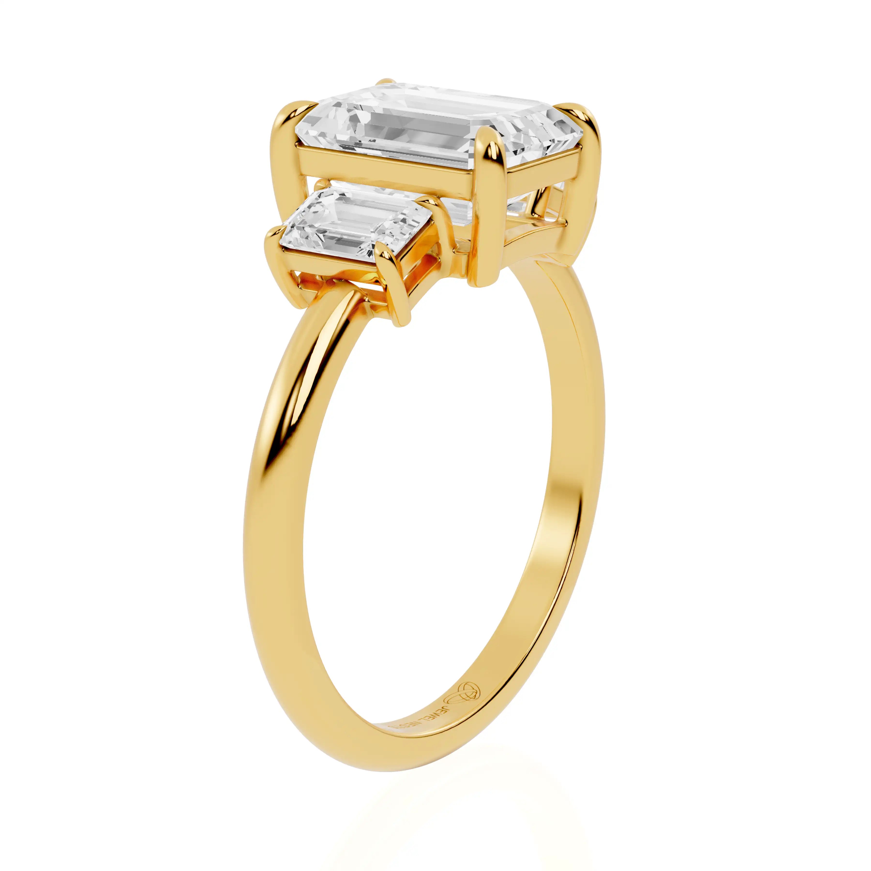 Three-Stone Lab Grown Diamond Engagement Ring | Jaipur Solstice