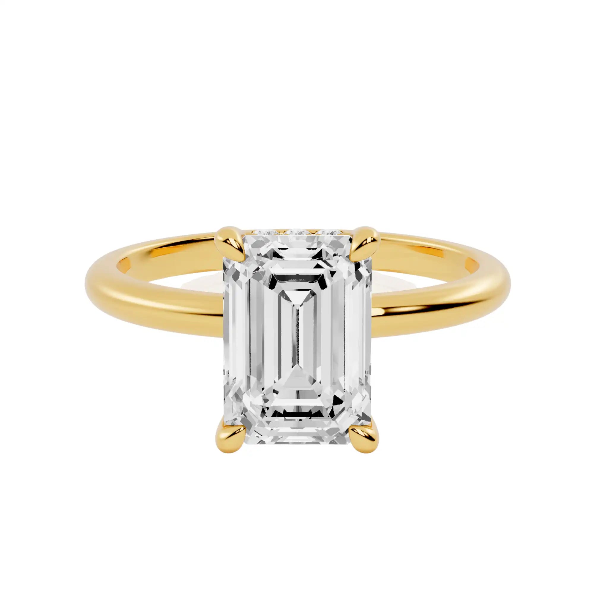 Hidden Halo Lab Grown Diamond Solitaire Engagement Ring | Zurich Sparkle