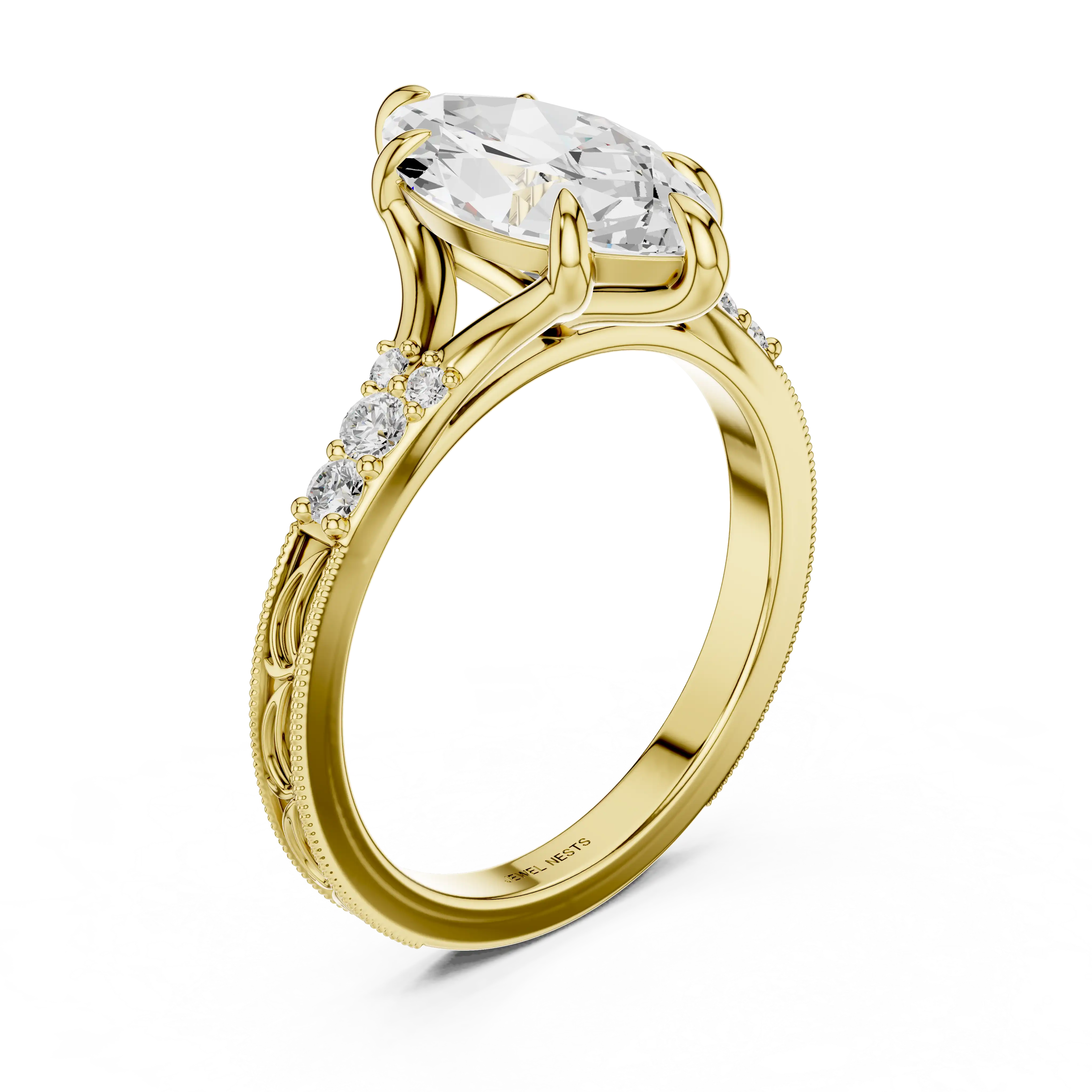 Marquise Diamond Engagement Ring | LA Sparkle
