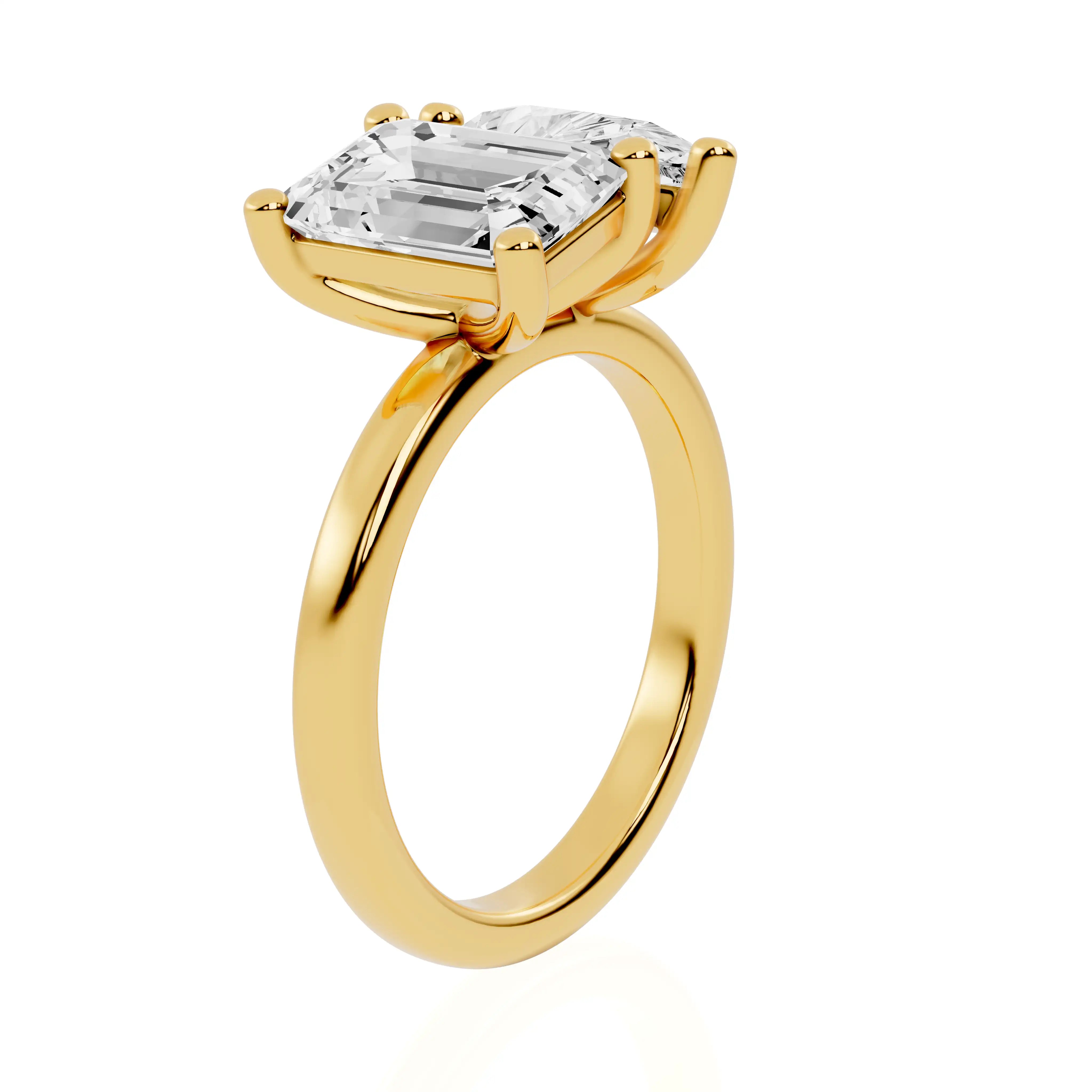 Emerald & Pear Cut Toi et Moi Lab Diamond Ring | Adored Union