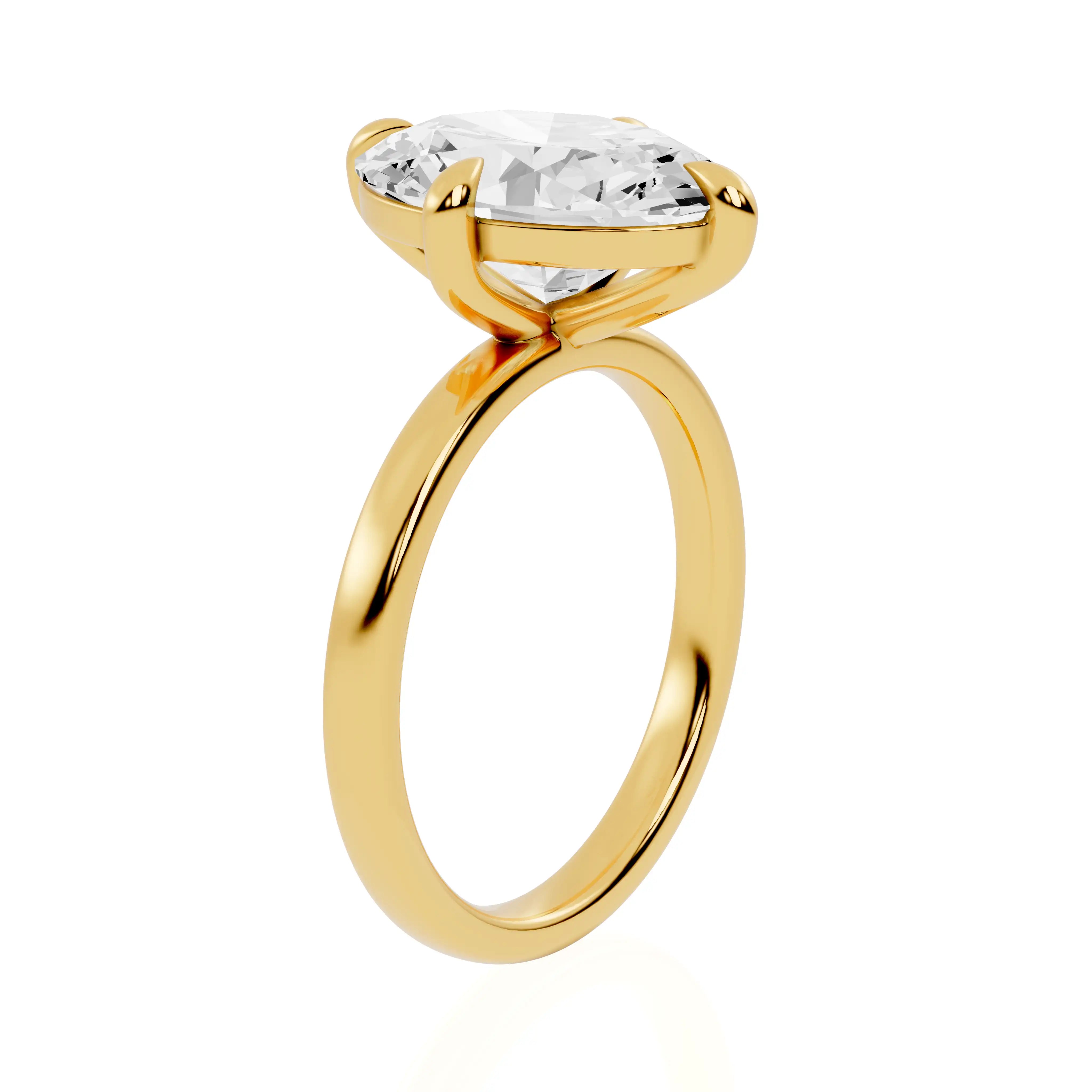 Compass Set Lab Grown Diamond Solitaire Engagement Ring | Don Valley