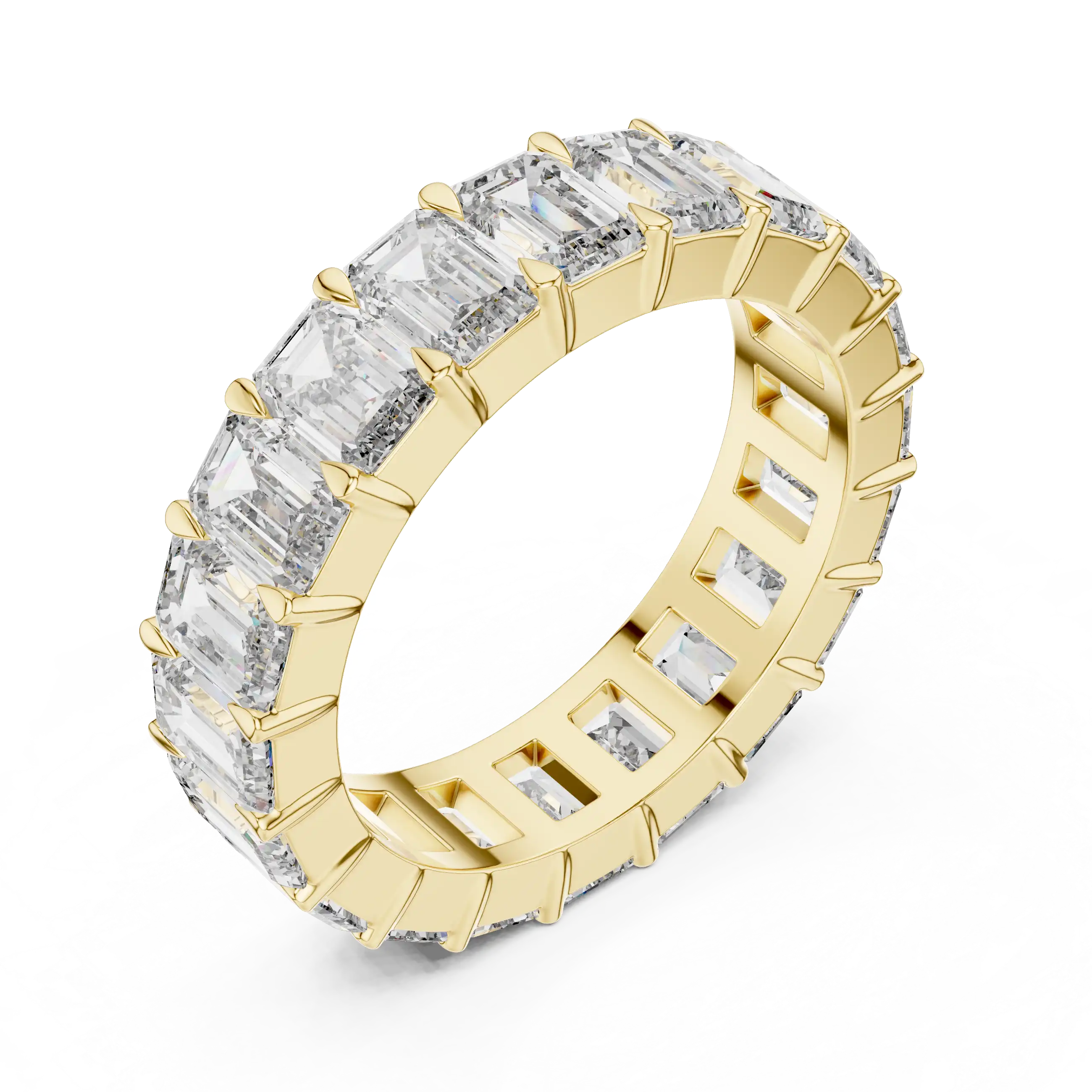Emerald Cut Lab Grown Diamond Eternity Ring | Virelia