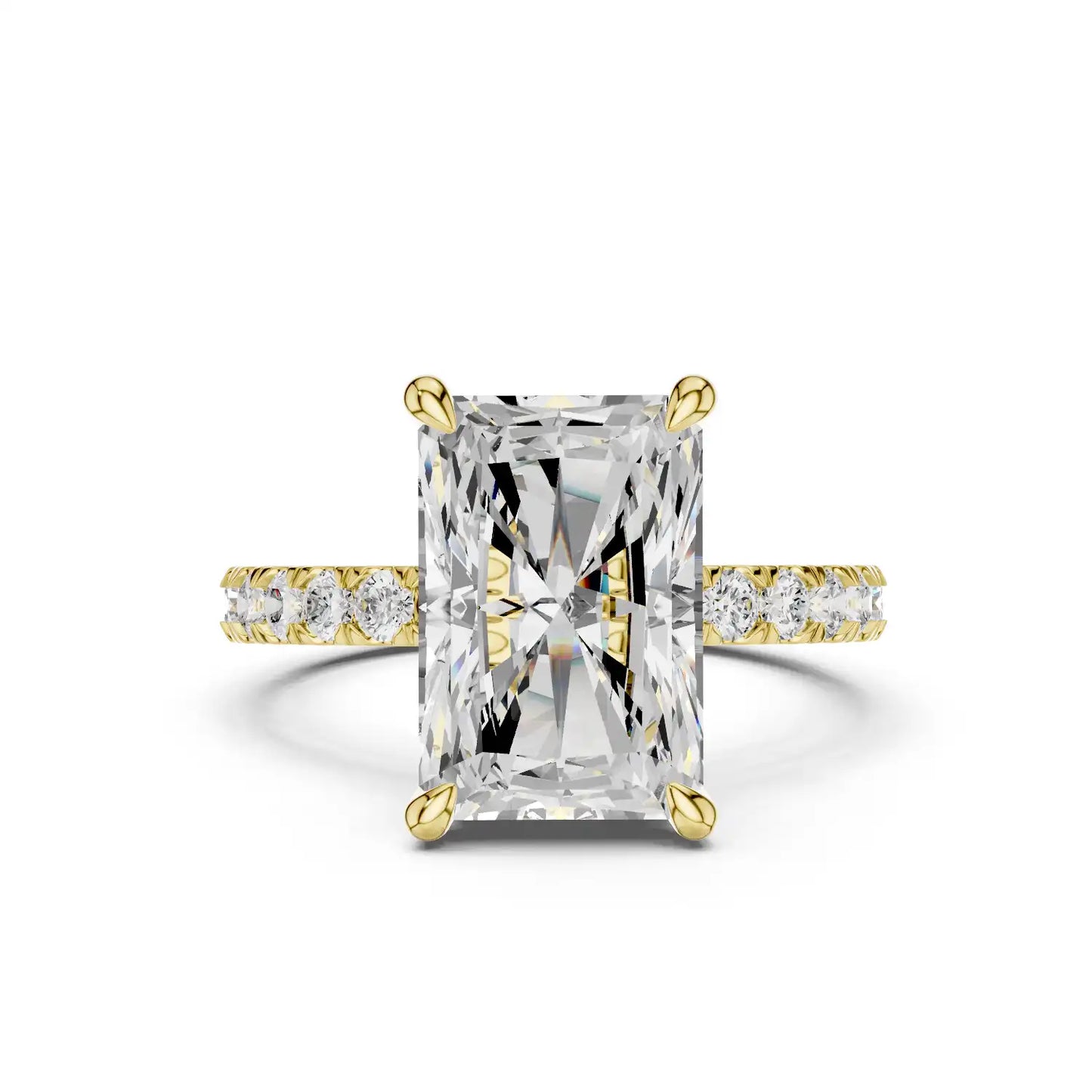 Radiant Cut Hidden Halo Engagement Ring | Lisbon Glimmer