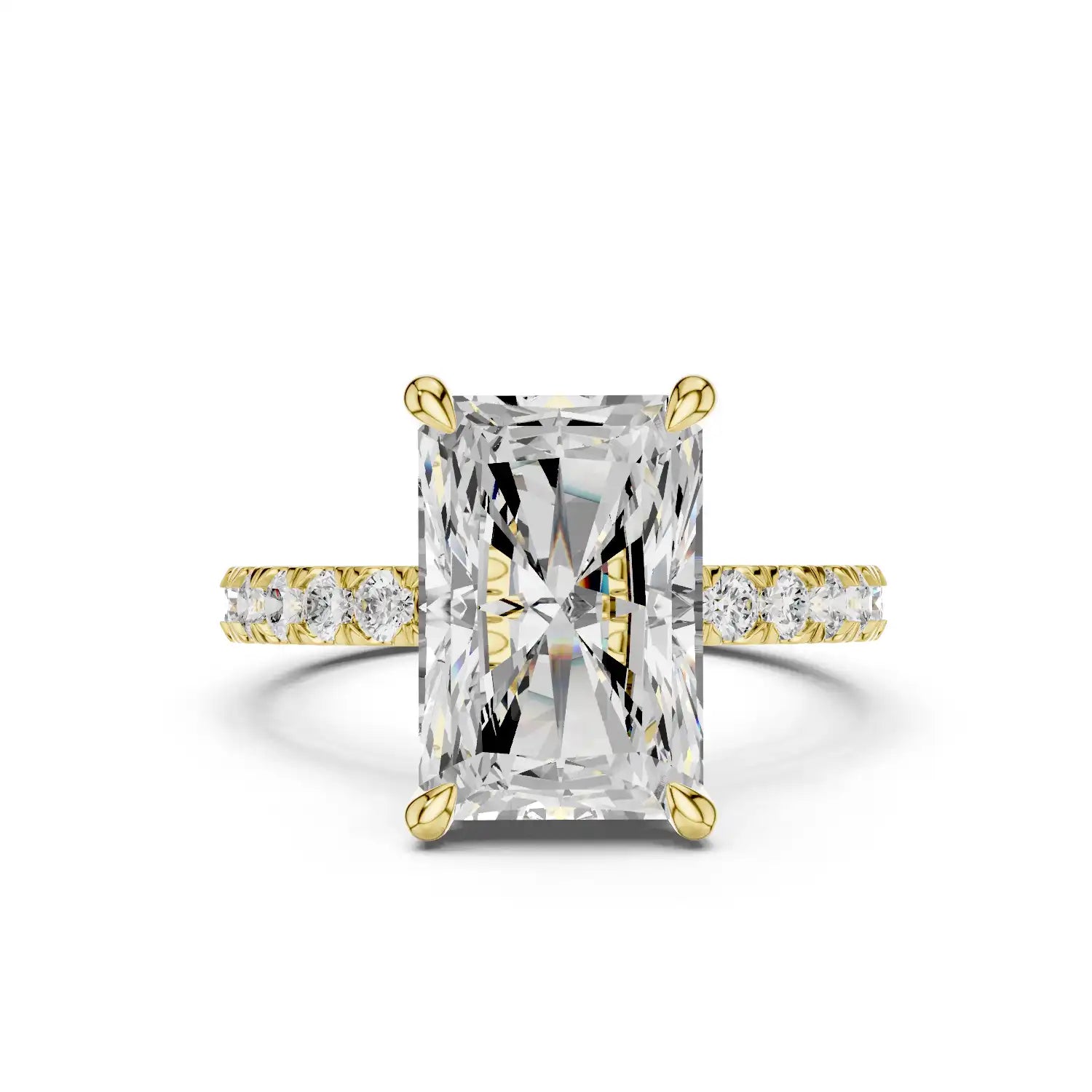 Radiant Cut Hidden Halo Engagement Ring | Lisbon Glimmer