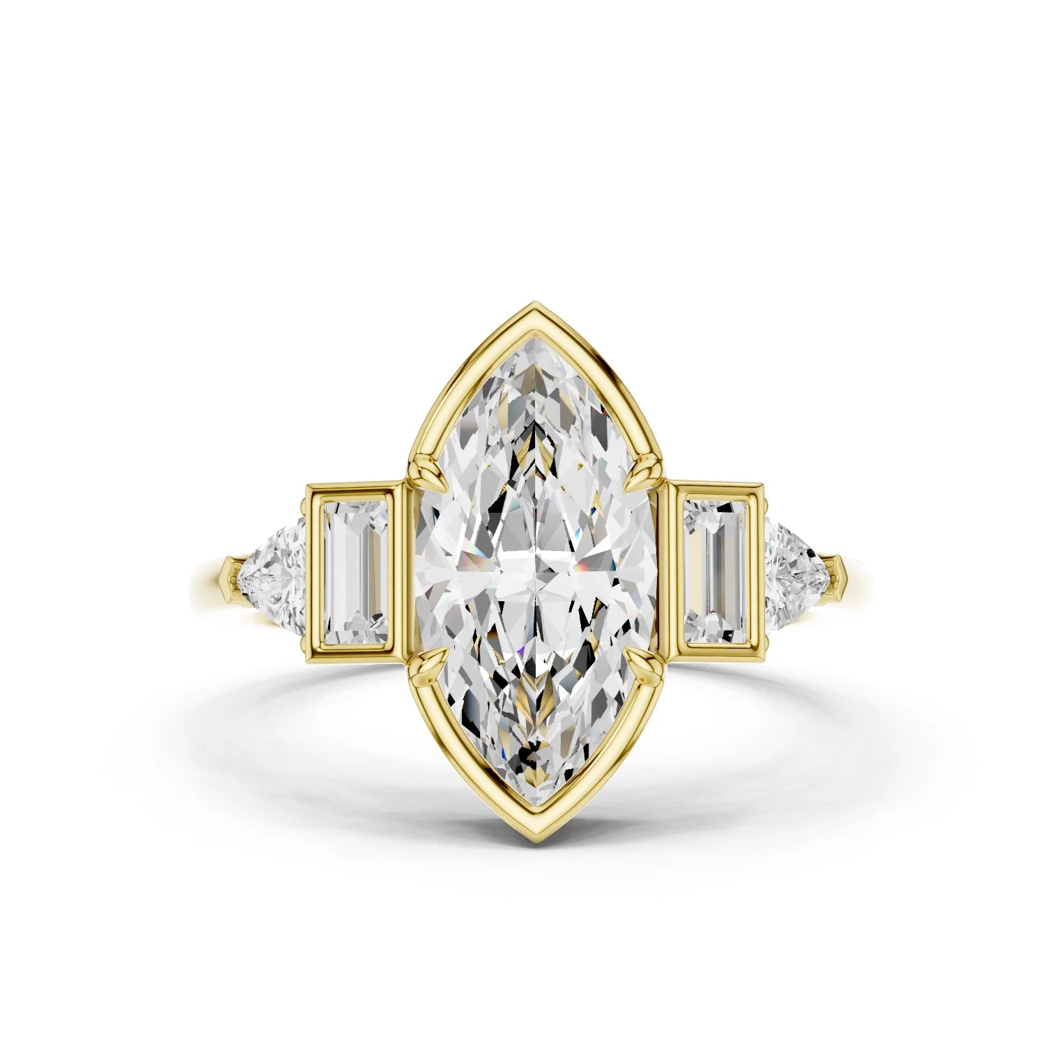 Marquise Cut Lab Grown Diamond Engagement Ring | Maria Grandeur