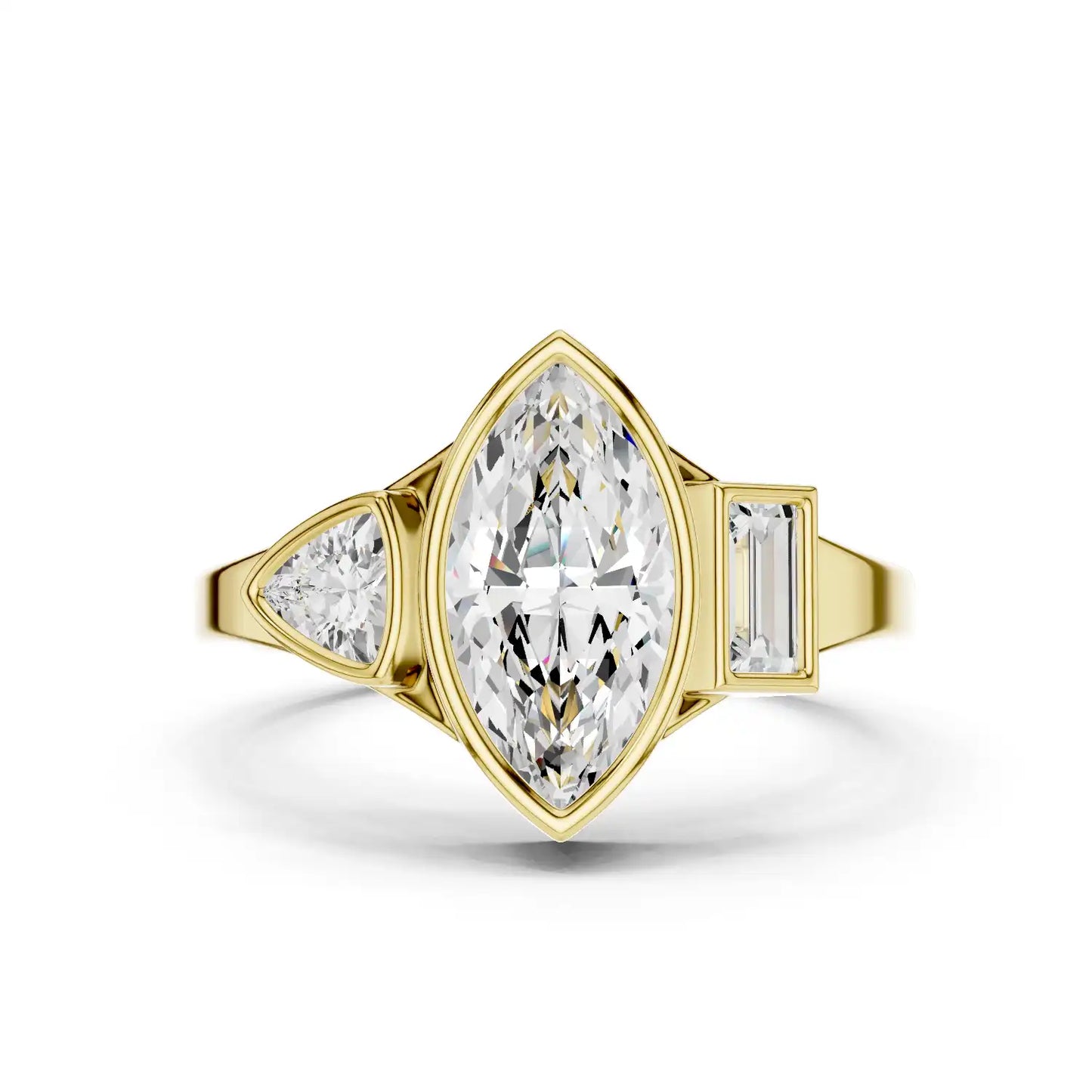 Marquise Cut Lab Grown Diamond Engagement Ring | Anne Heritage