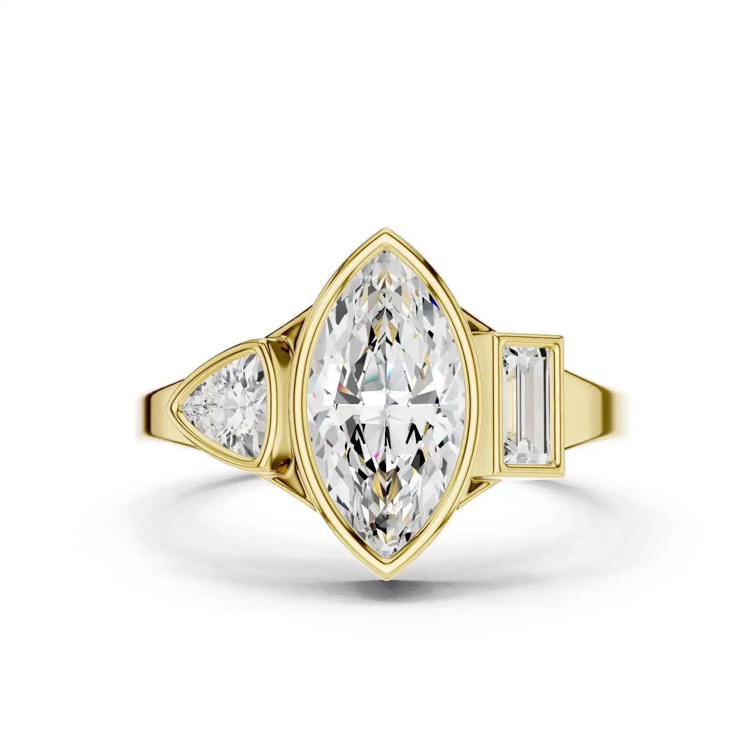 Marquise Cut Lab Grown Diamond Engagement Ring | Anne Heritage