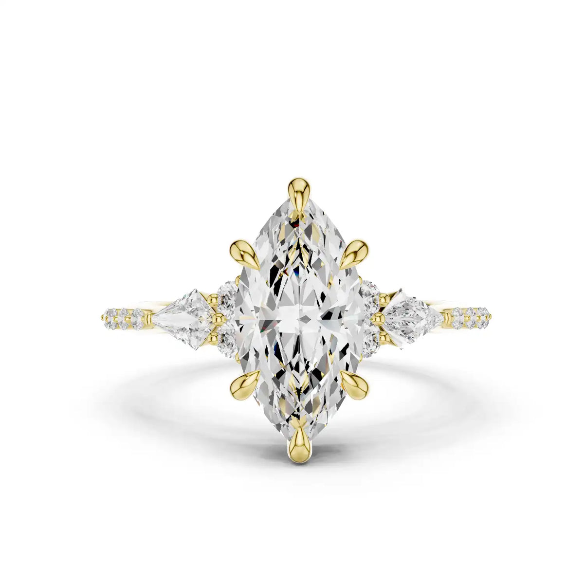 Marquise Cut Lab Grown Diamond Engagement Ring| Denver Glacia