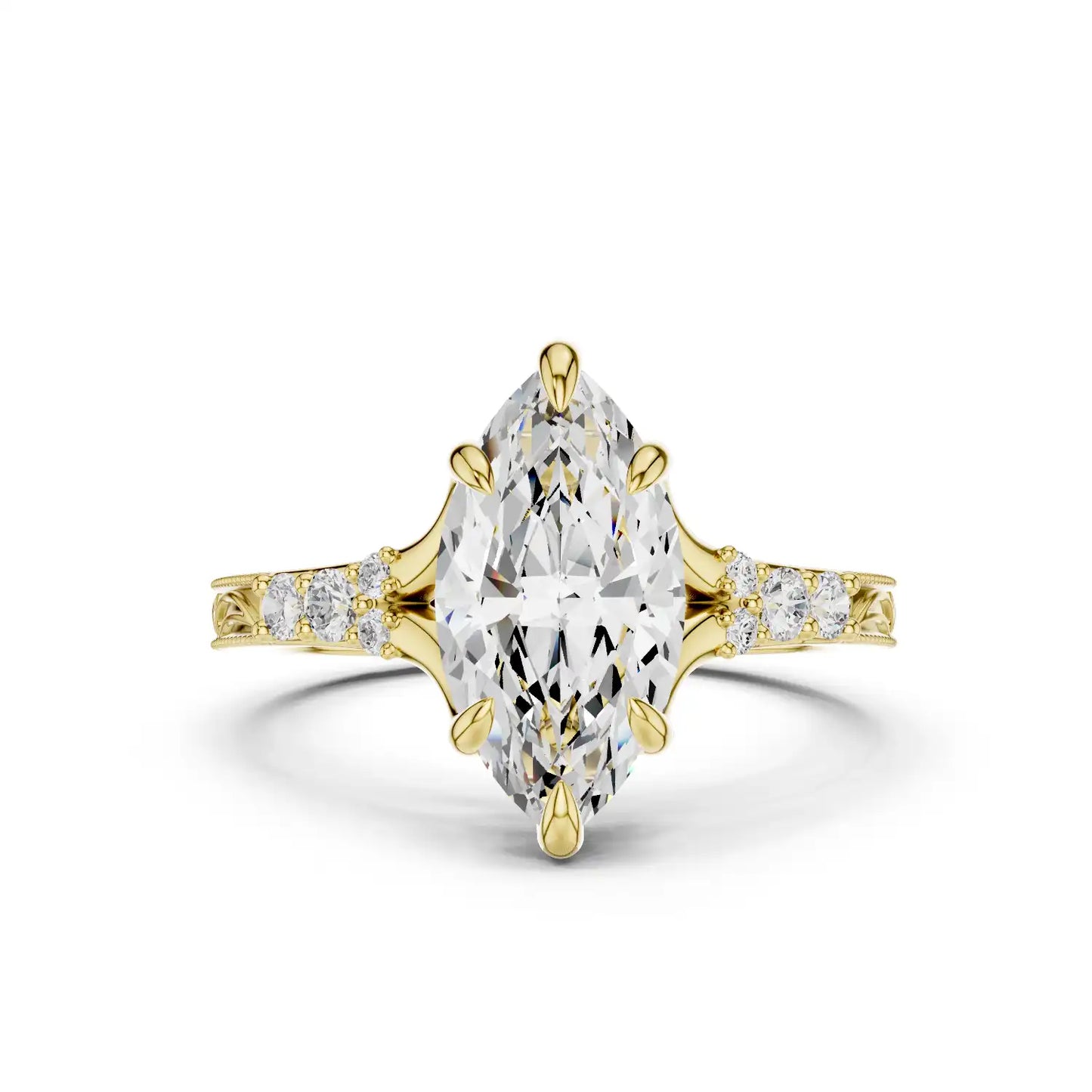Marquise Diamond Engagement Ring | LA Sparkle