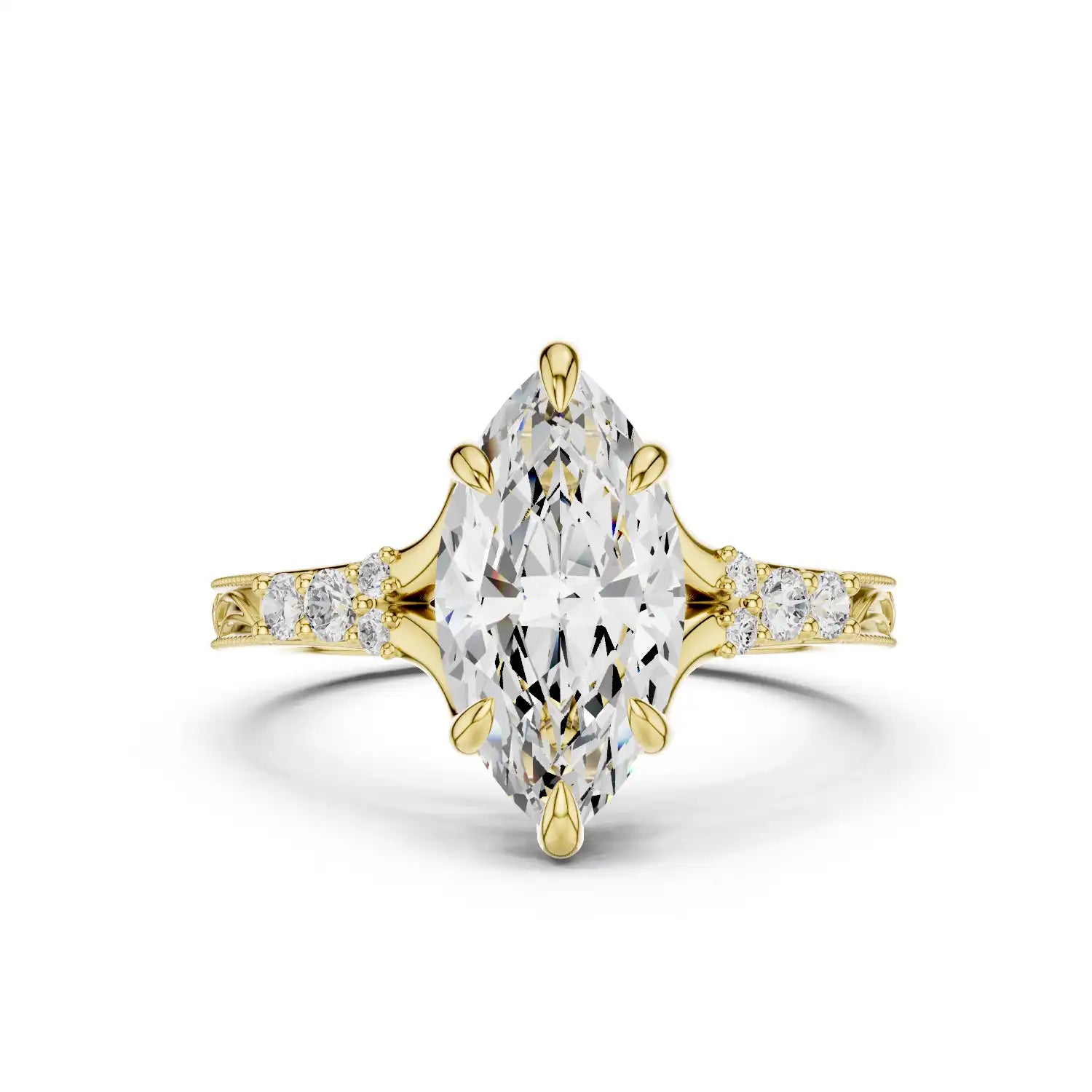 Marquise Diamond Engagement Ring | LA Sparkle