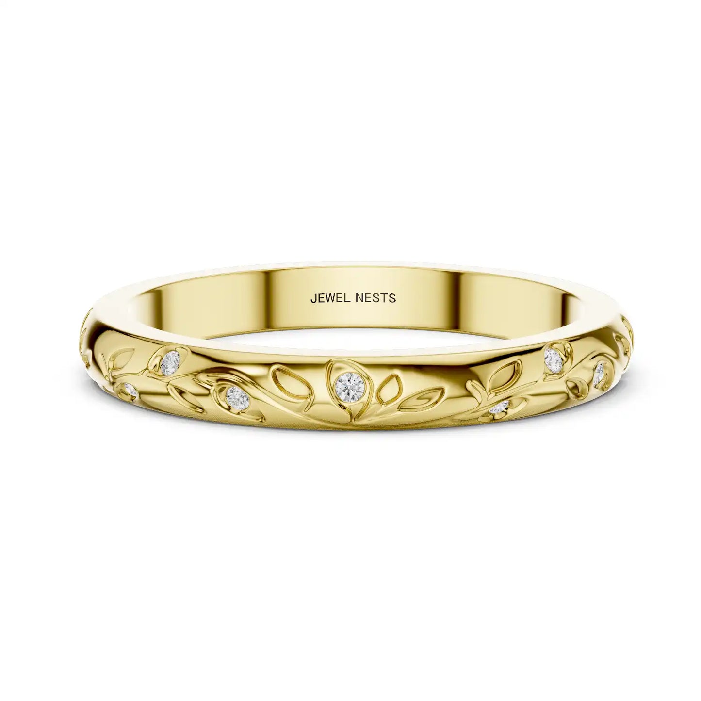 Nature Inspired Wedding Band | Eloura
