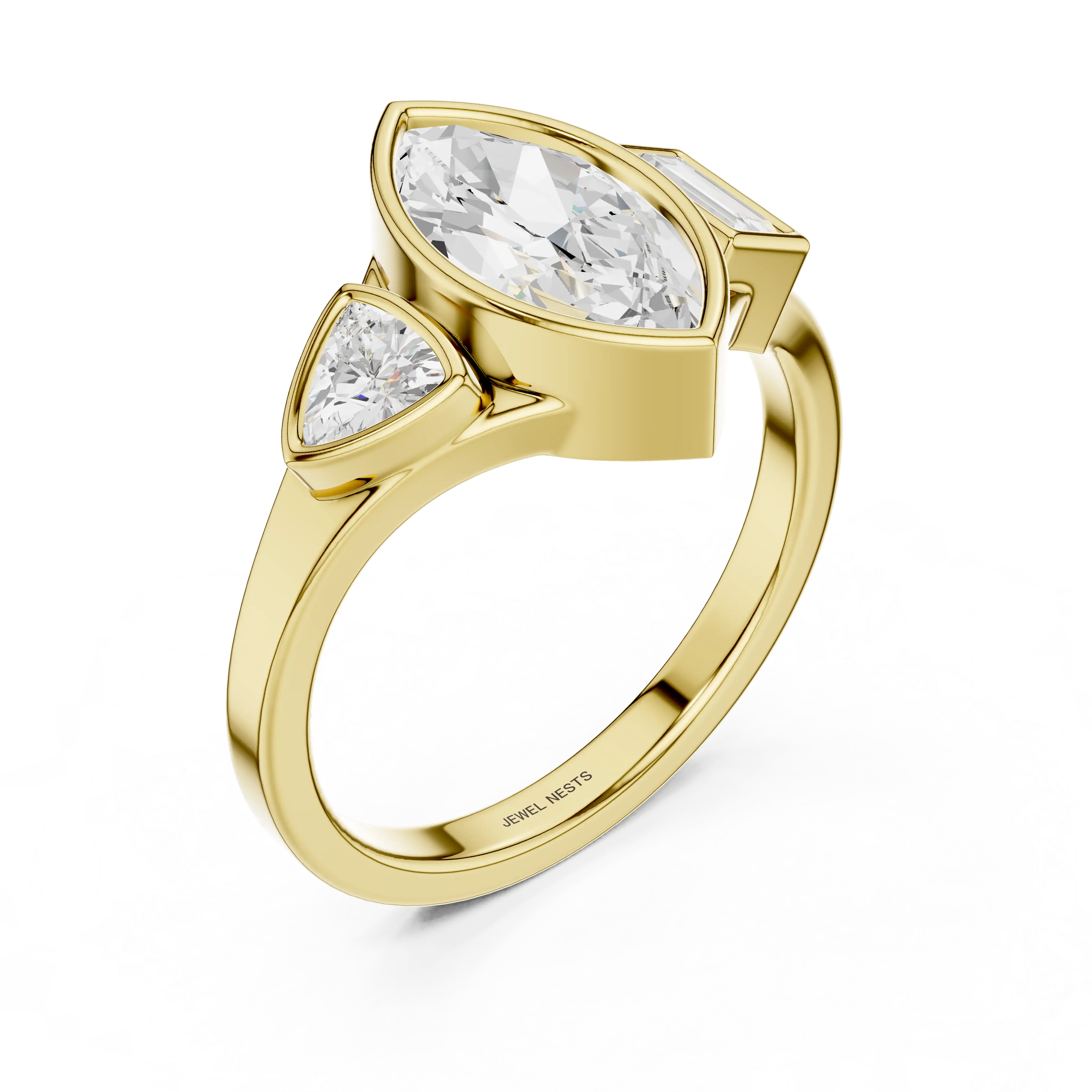 Marquise Cut Lab Grown Diamond Engagement Ring | Anne Heritage