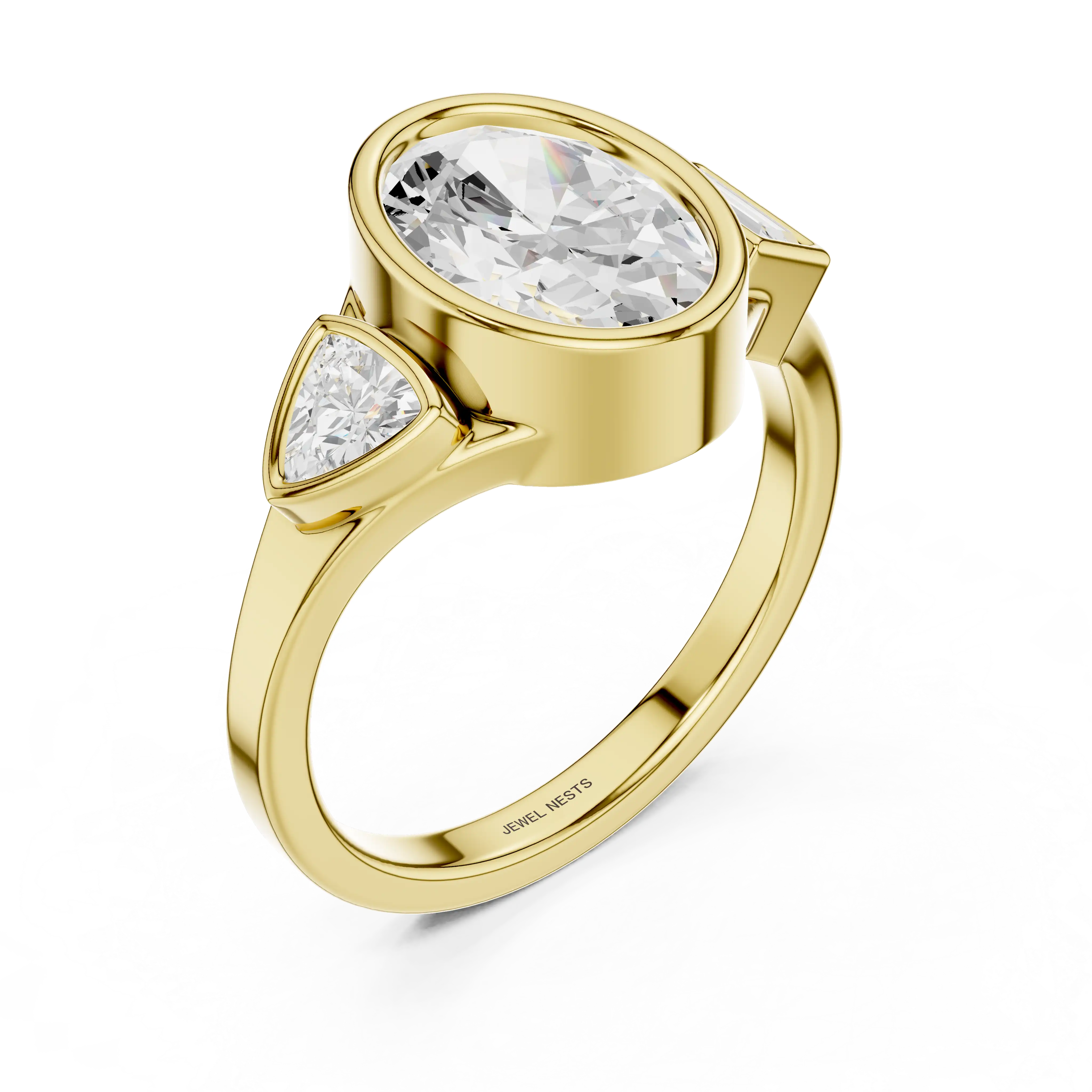 Oval Cut Lab Grown Diamond Engagement Ring | Leonor Promise