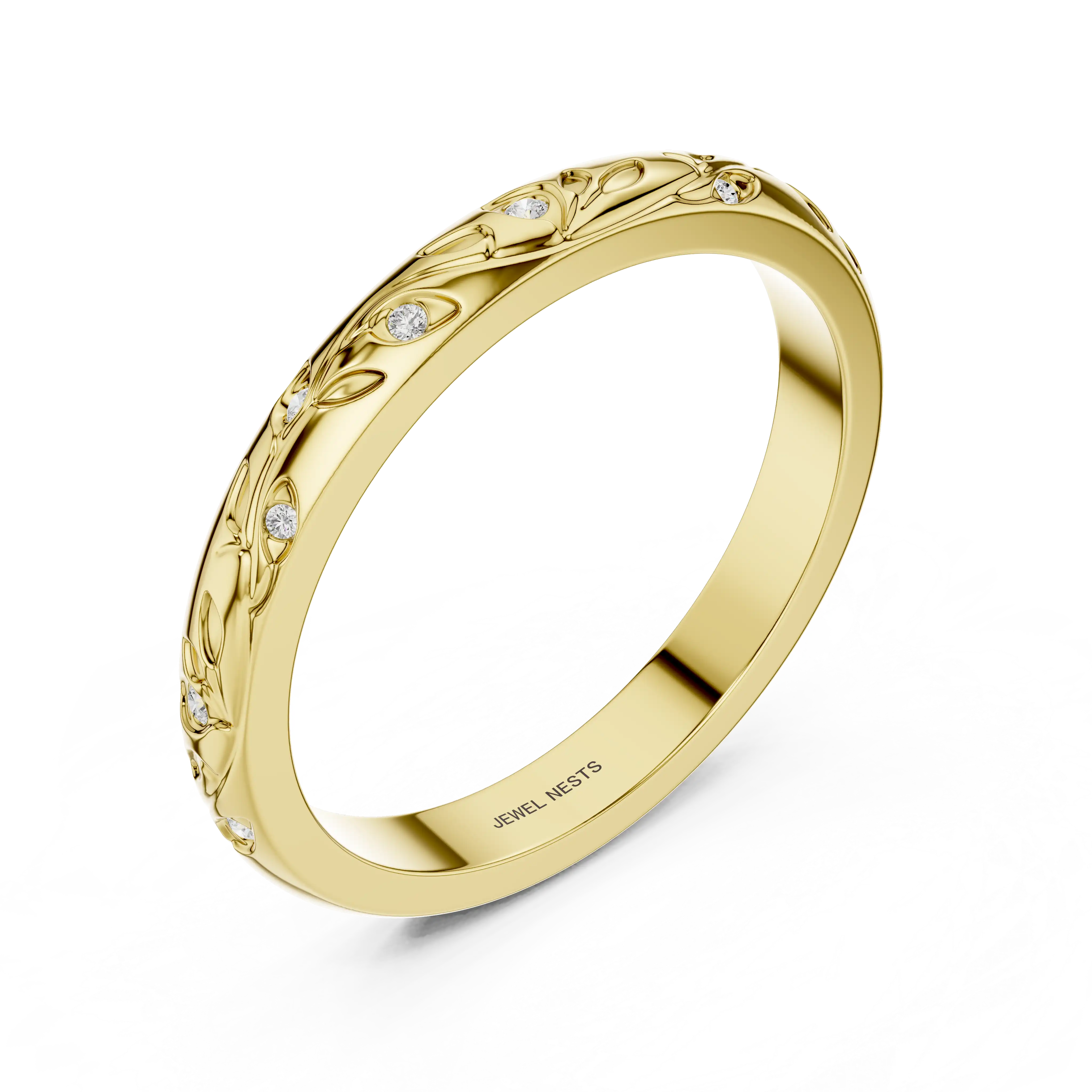 Nature Inspired Wedding Band | Eloura
