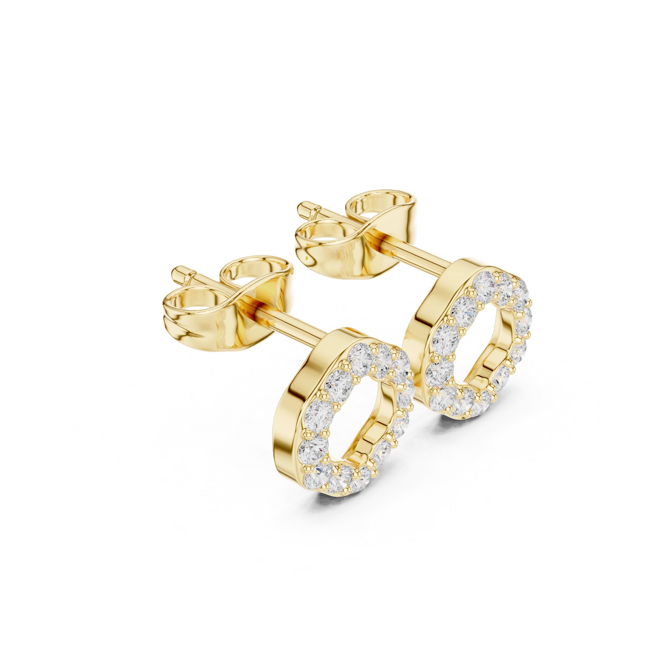 Lab Grown Diamond Earrings - Shimmering Circle Style | Mesfina