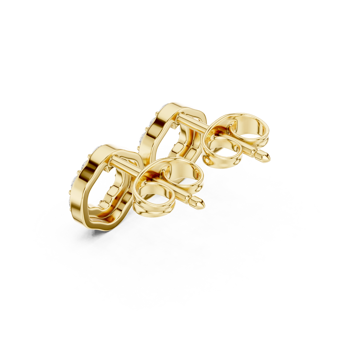 Lab Grown Diamond Earrings - Shimmering Circle Style | Mesfina