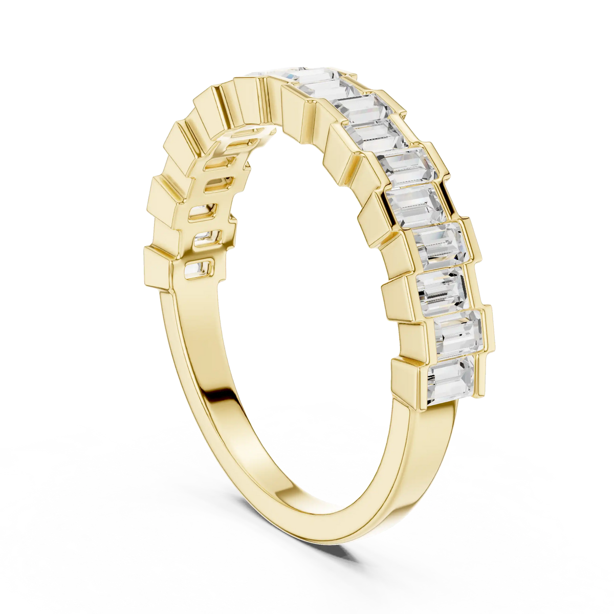 Baguette Lab Diamond Wedding Band | Eira