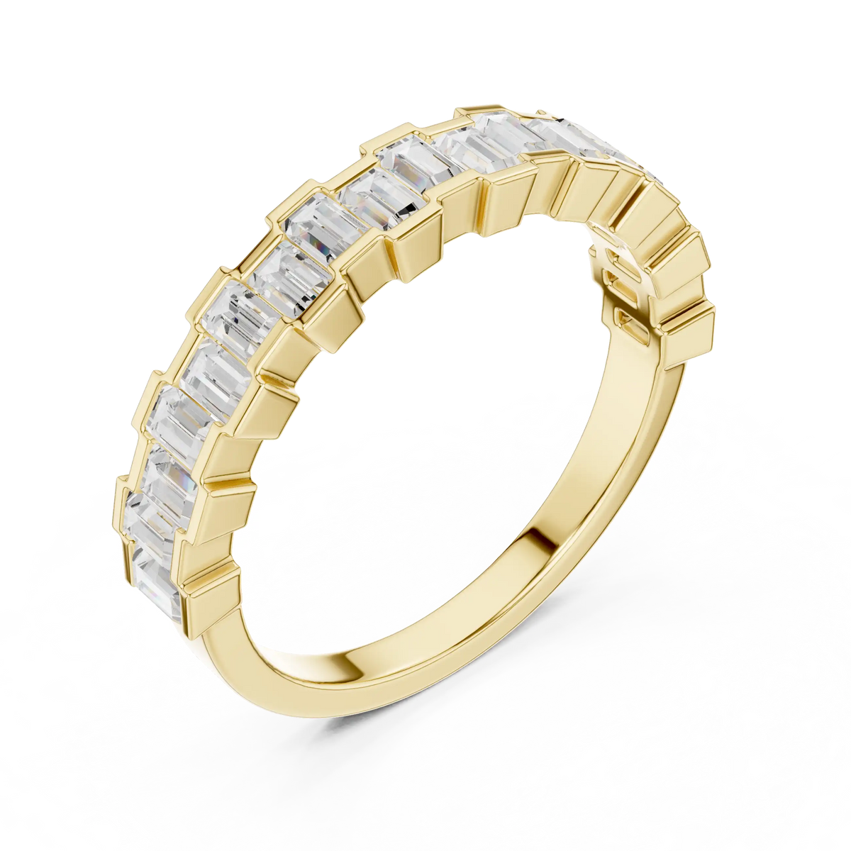 Baguette Lab Diamond Wedding Band | Eira