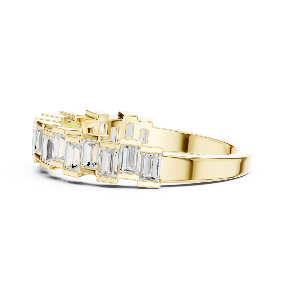 Baguette Lab Diamond Wedding Band | Eira