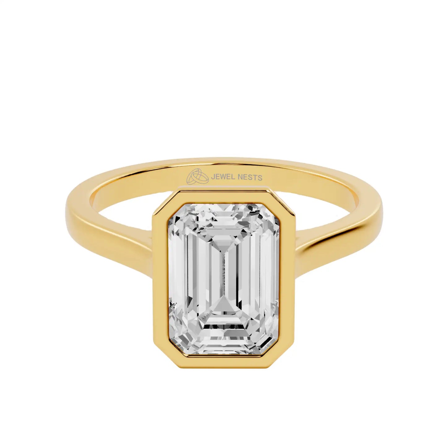 Lab Grown Diamond Bezel Set Engagement Ring | The Arctic Glow