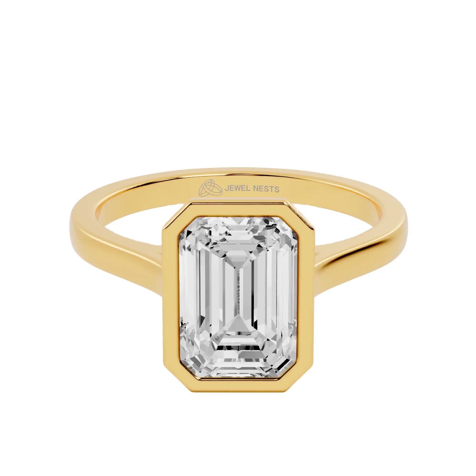 Lab Grown Diamond Bezel Set Engagement Ring | The Arctic Glow