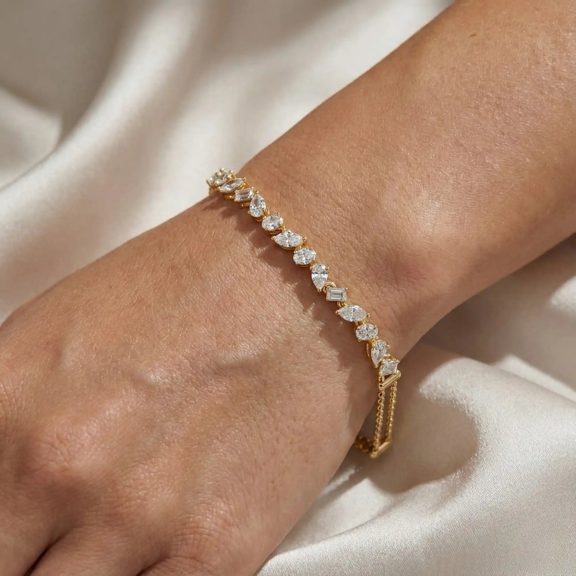 Multi-Shape Mosaic Double Chain Bracelet | Brisa