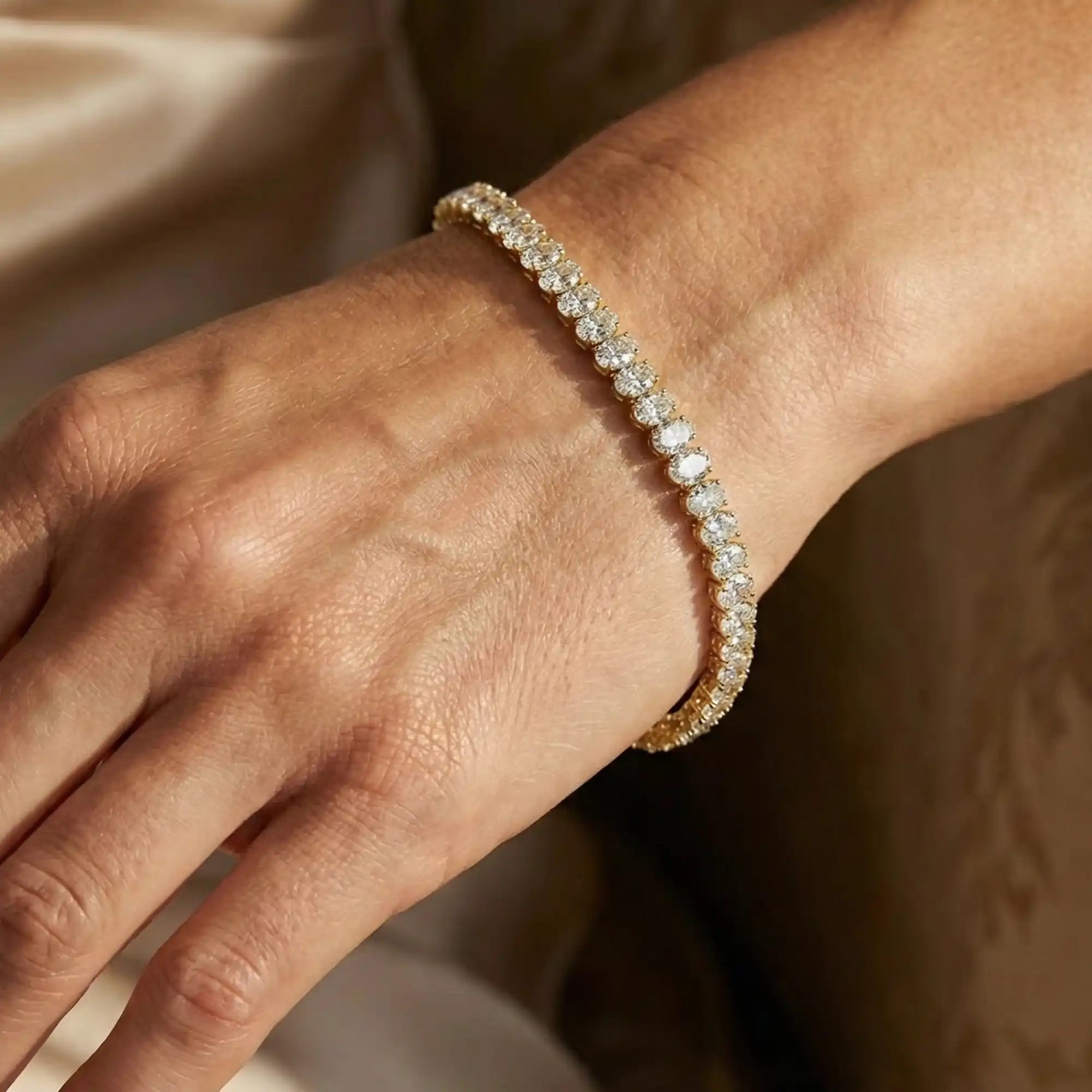 Oval Lab Grown Diamond Tennis Bracelet | Liberty Line