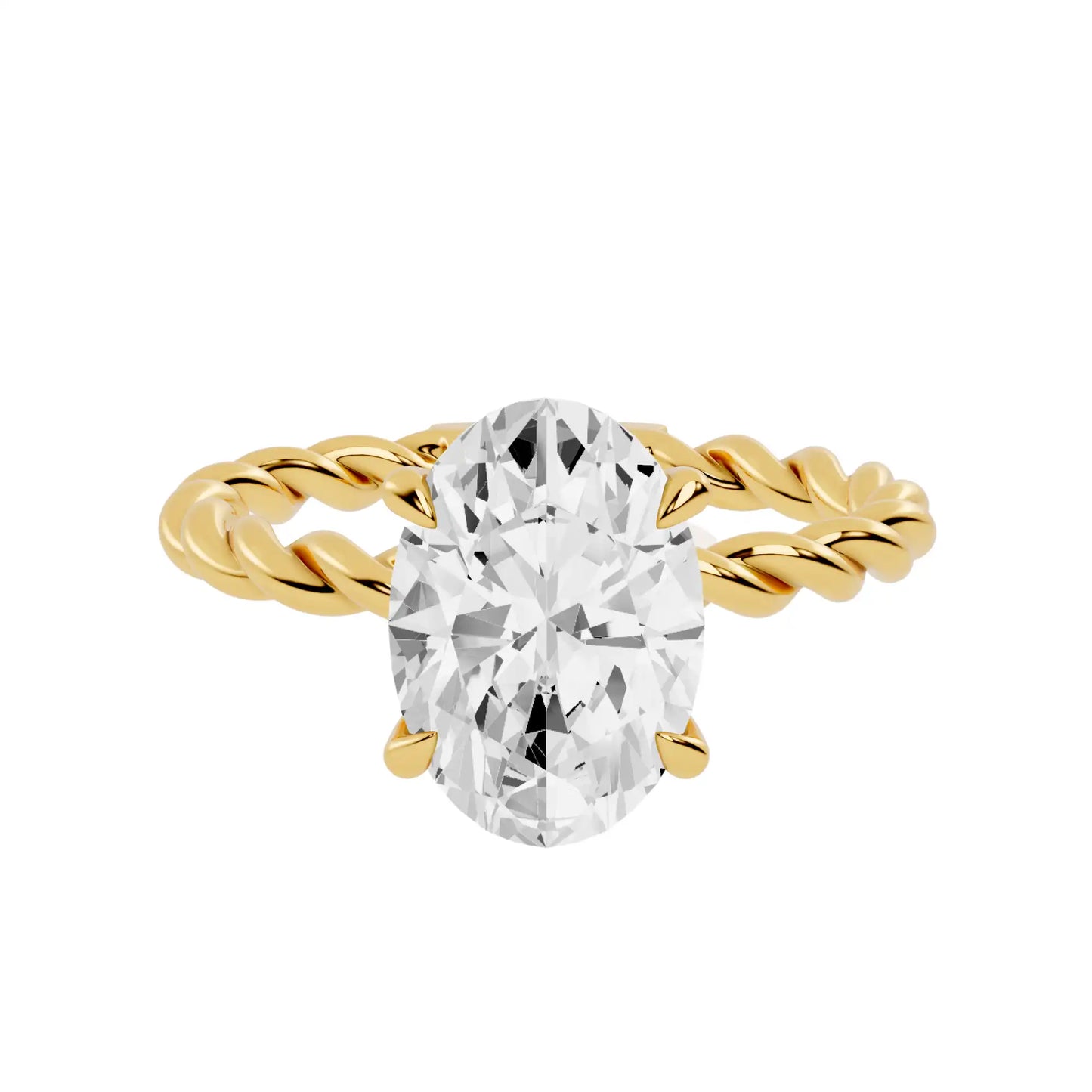 Twisted Band Lab Grown Diamond Solitaire Engagement Ring | Lakefront Bliss