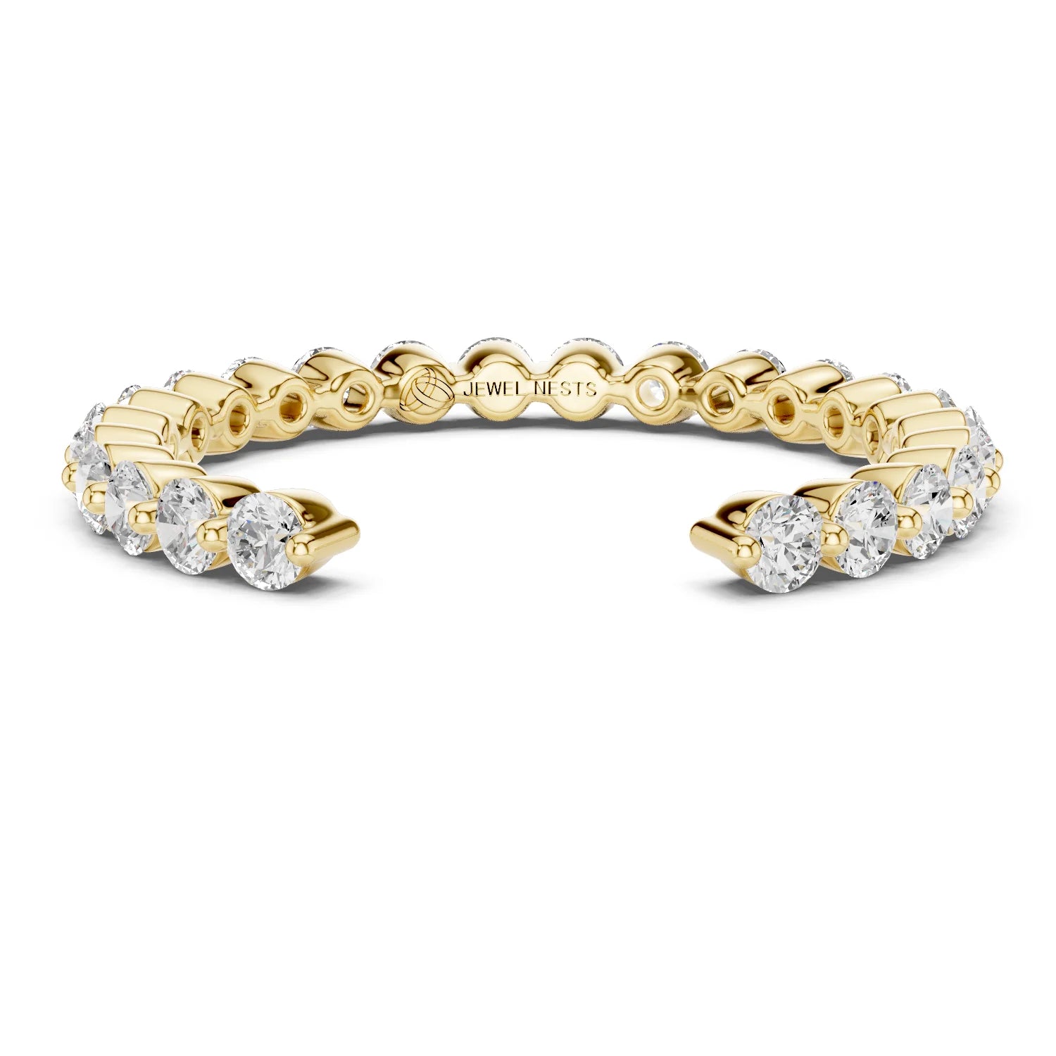 Open Gap Round Diamond Ring