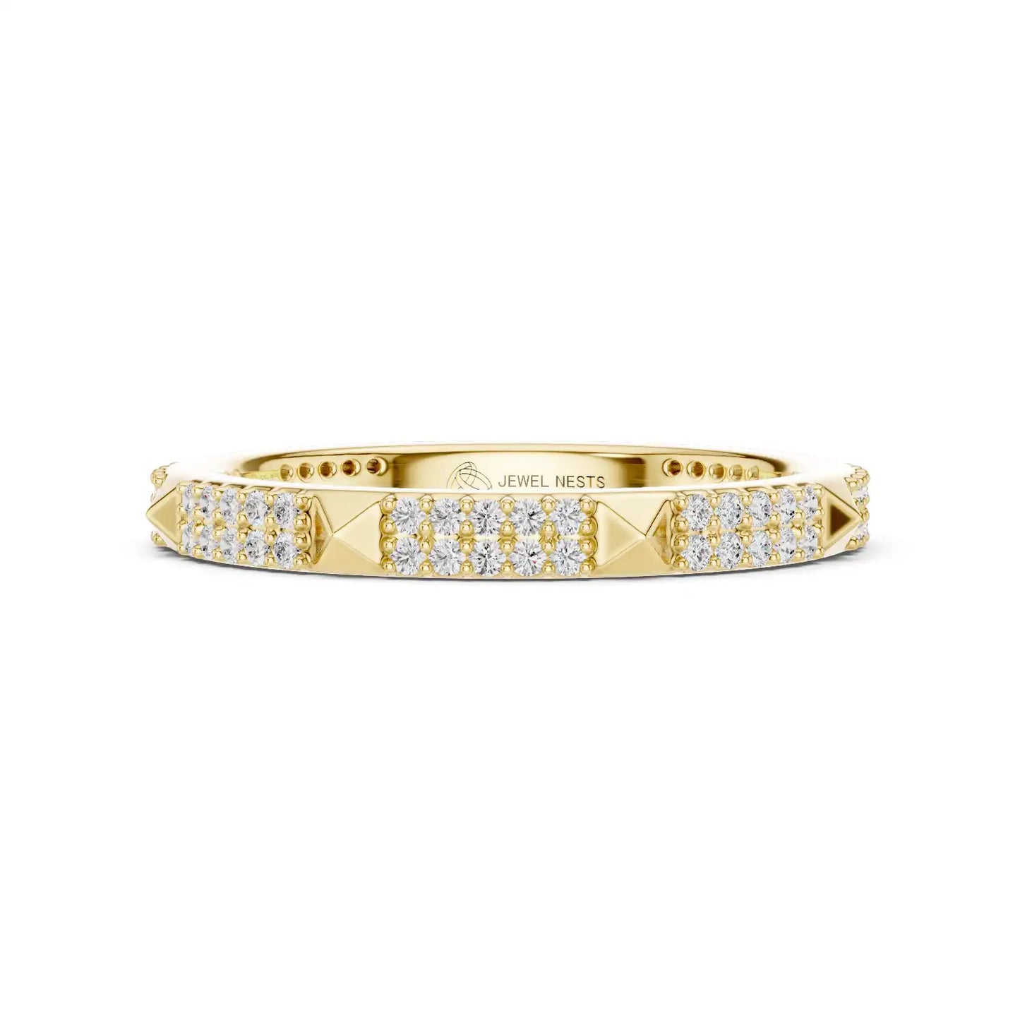 Round Lab Grown Diamond Unisex Stackable Wedding Band | Zylen