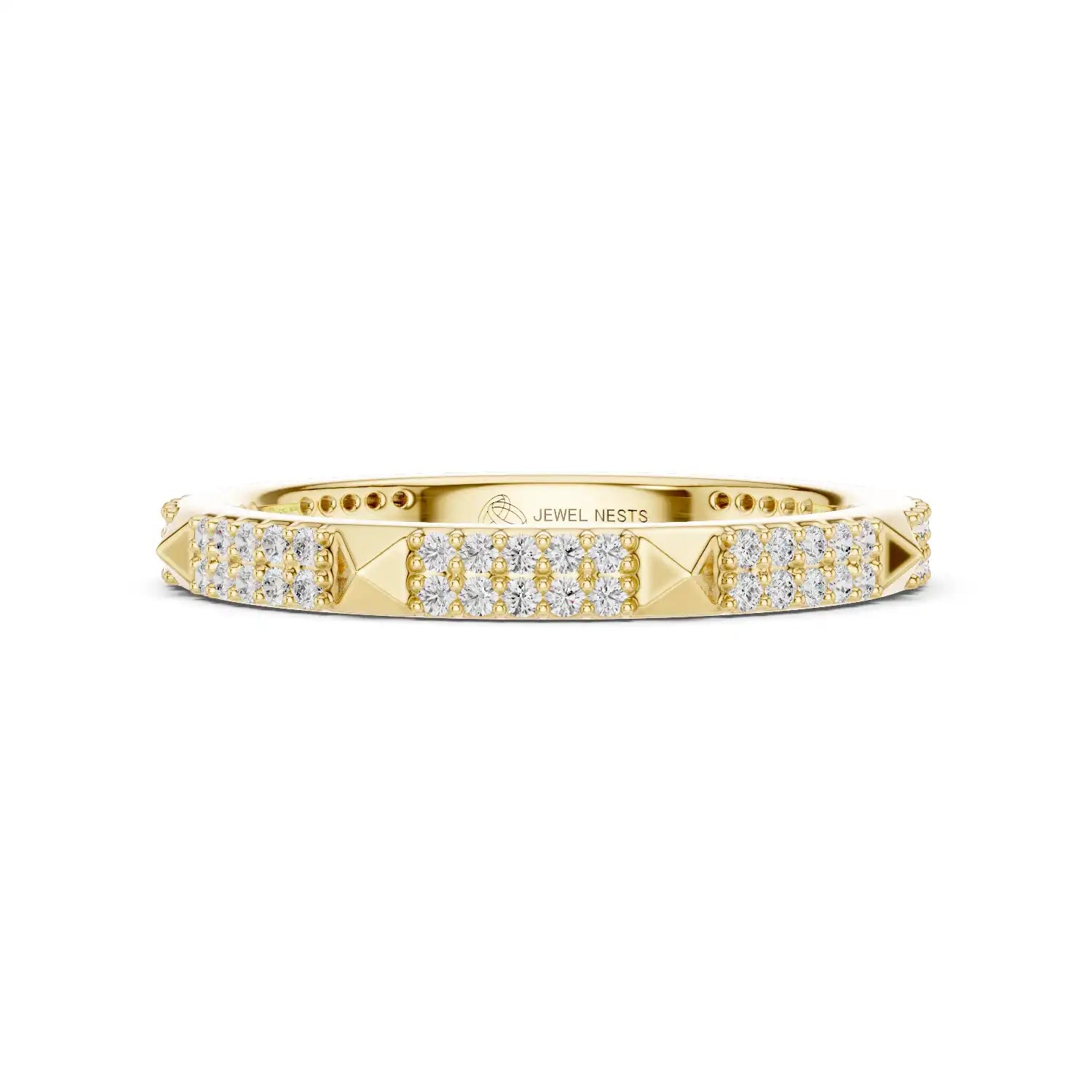  Round Lab Grown Diamond Unisex Stackable Wedding Band