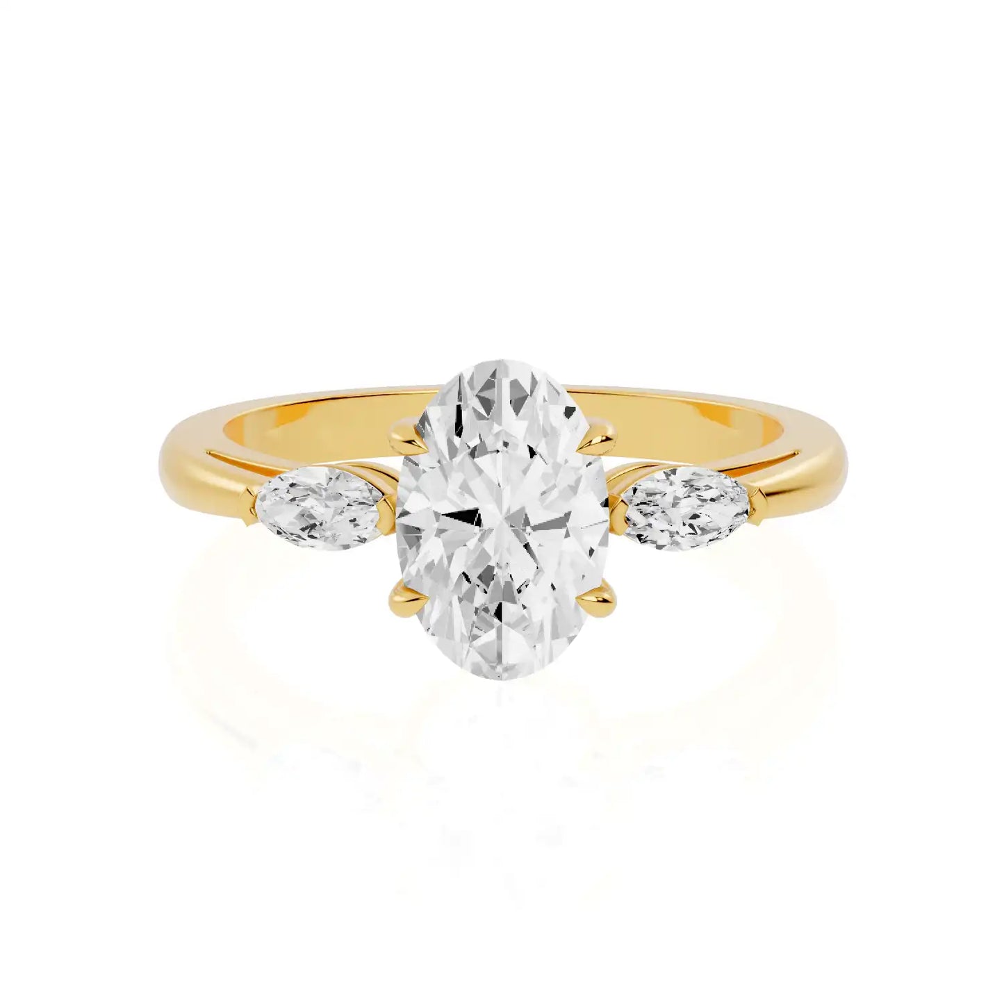 Three Stone Lab Grown Diamond Engagement Ring | Tokyo Charm