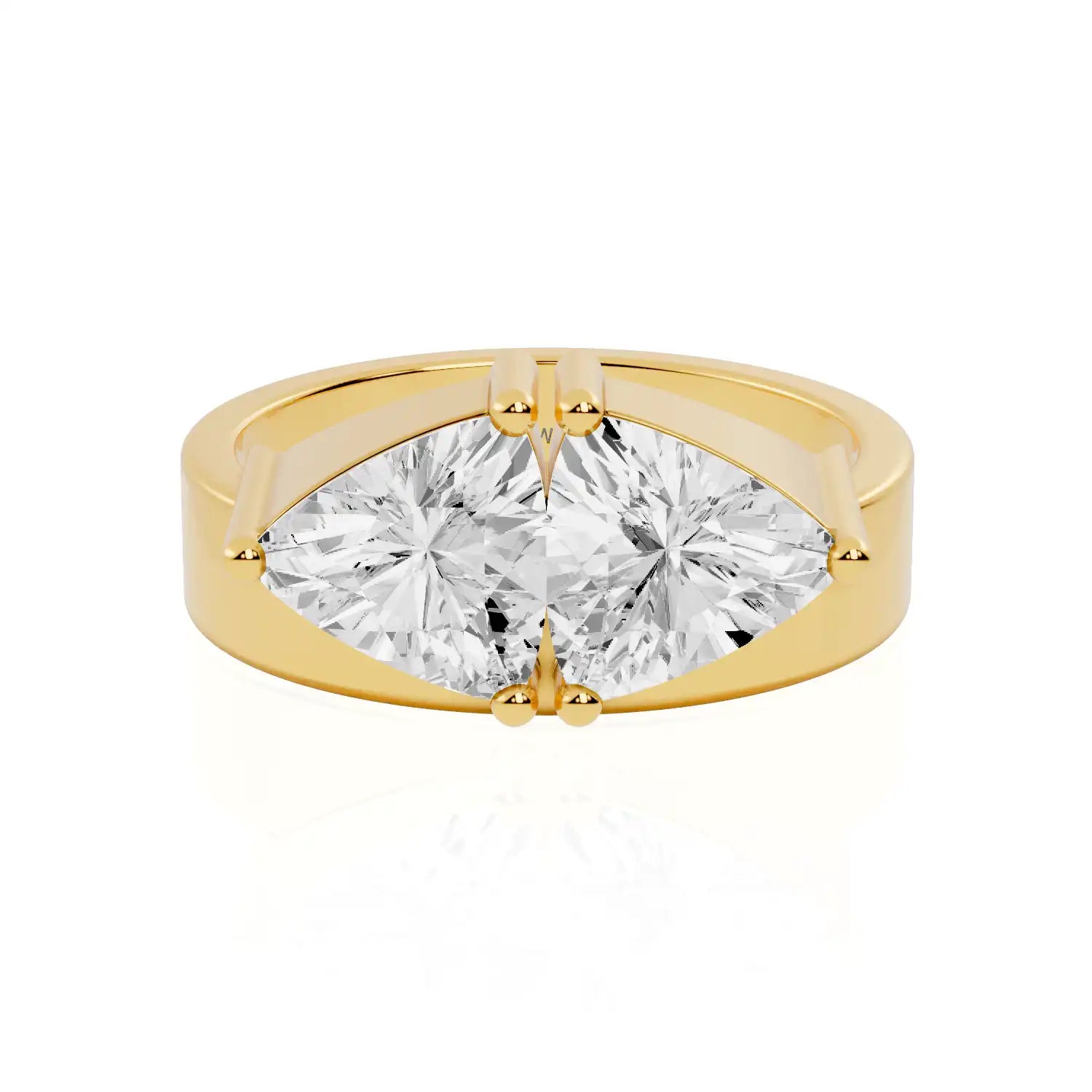 Trillion Cut Toi et Moi Lab Diamond Ring | Shared Dreams