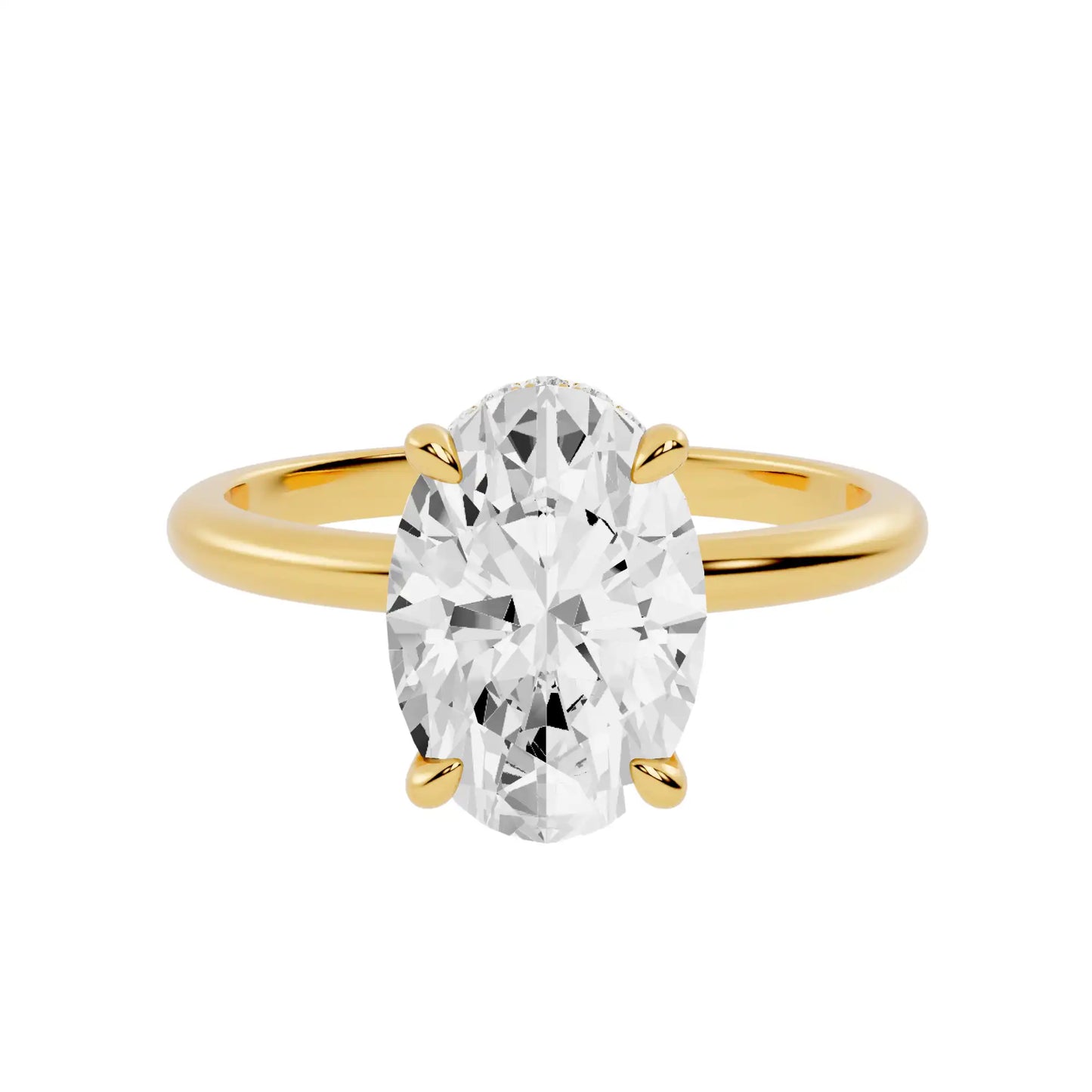 Outer Hidden Halo Lab Grown Diamond Engagement Ring | Amsterdam Charm