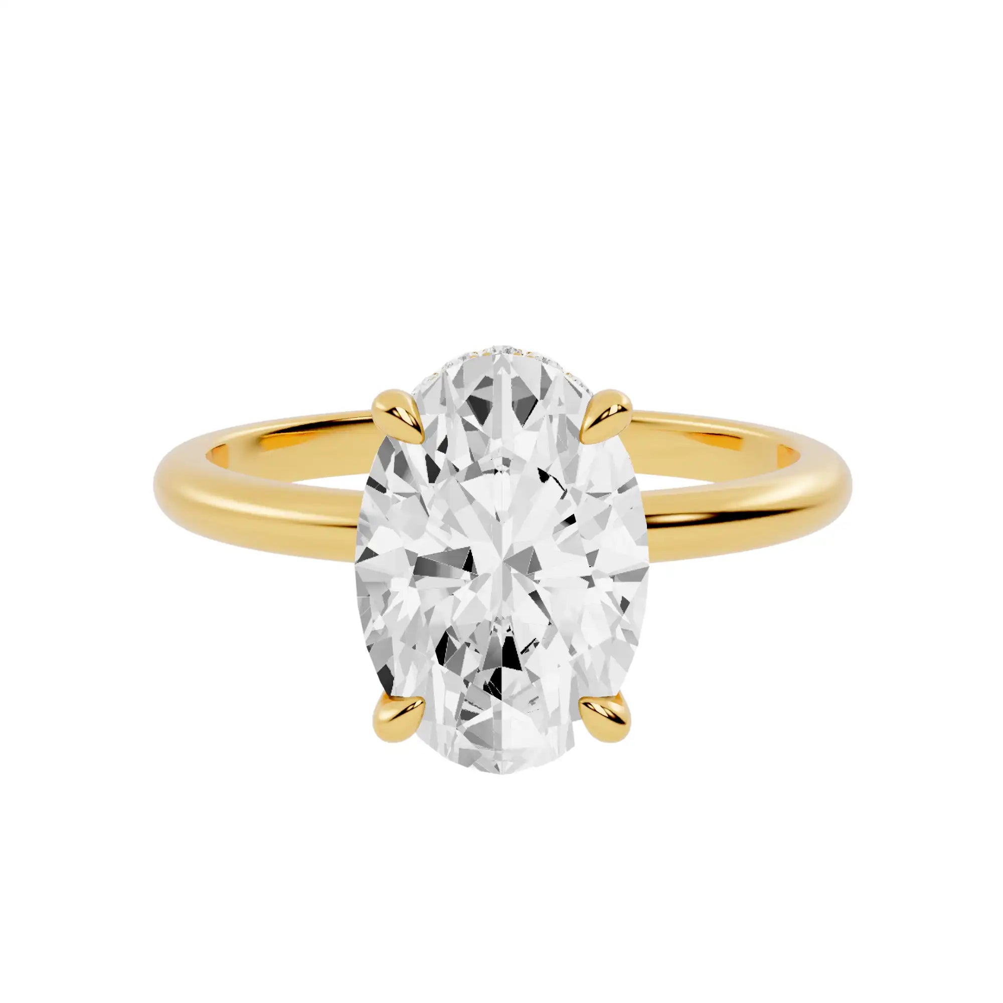 Outer Hidden Halo Lab Grown Diamond Engagement Ring | Amsterdam Charm