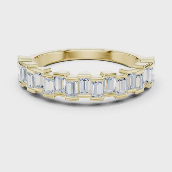 Baguette Lab Diamond Wedding Band | Eira