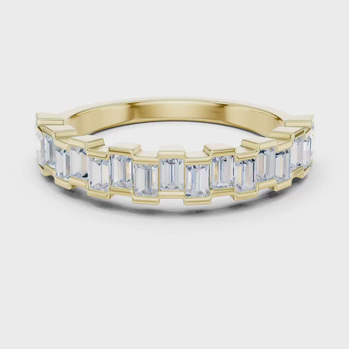 Baguette Lab Diamond Wedding Band | Eira