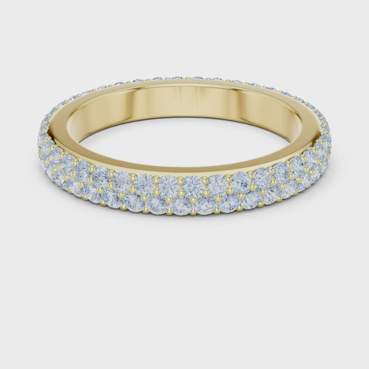 Round Brilliant Lab Grown Diamond Double-Row Eternity Ring | Zarael
