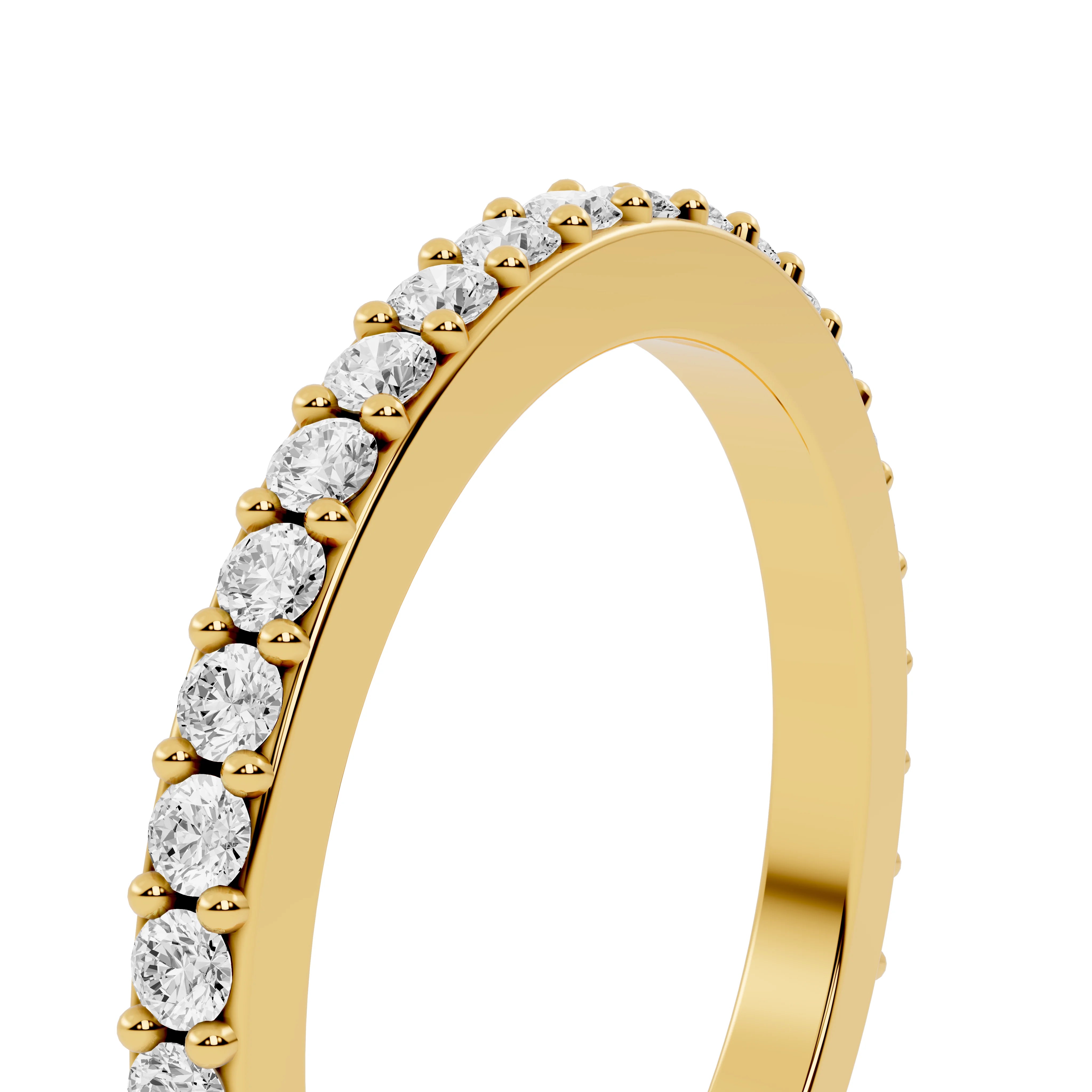 Round Lab Diamond Wedding Band | Amara
