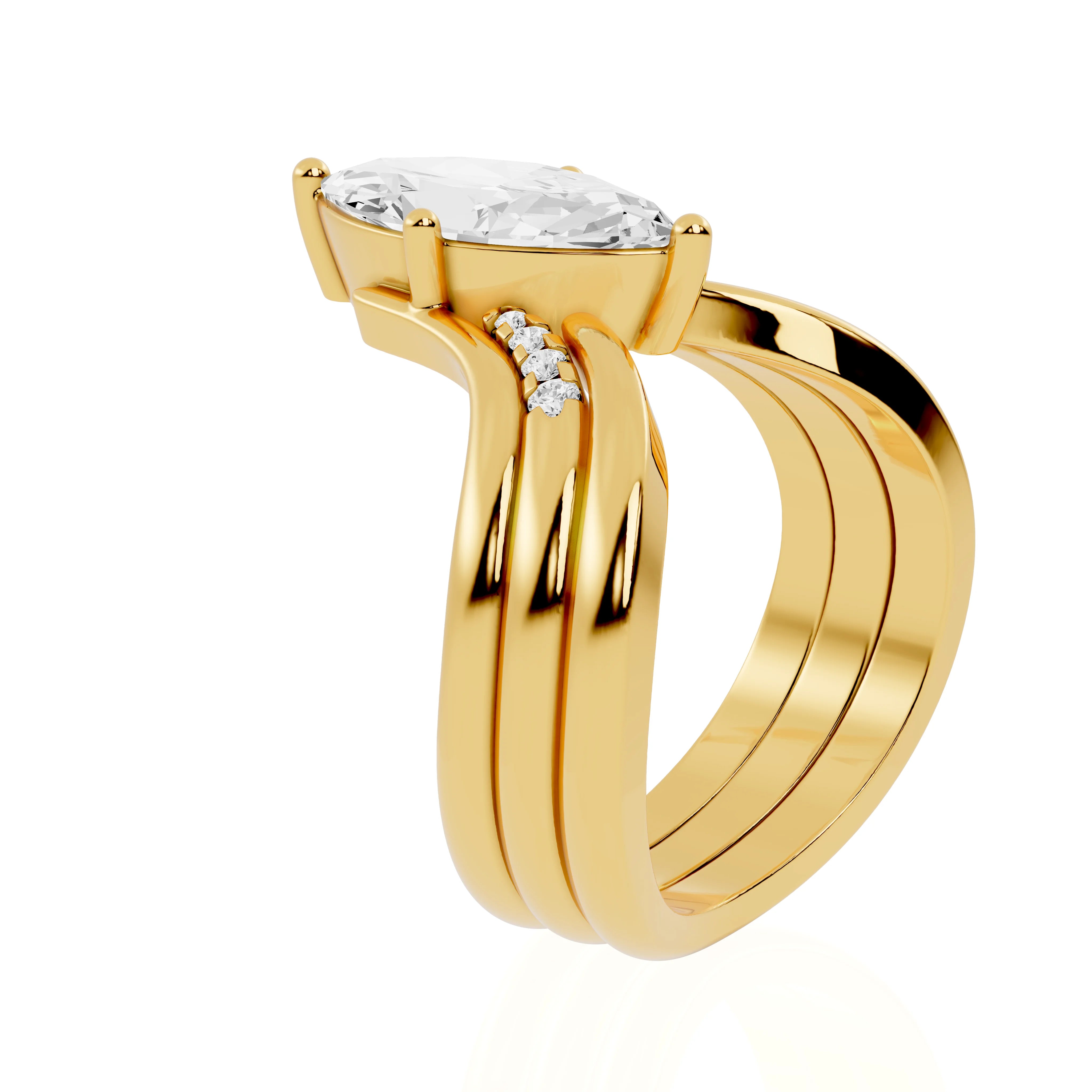 Marquise Cut Diamond Engagement Ring Set | Torna Sparkle