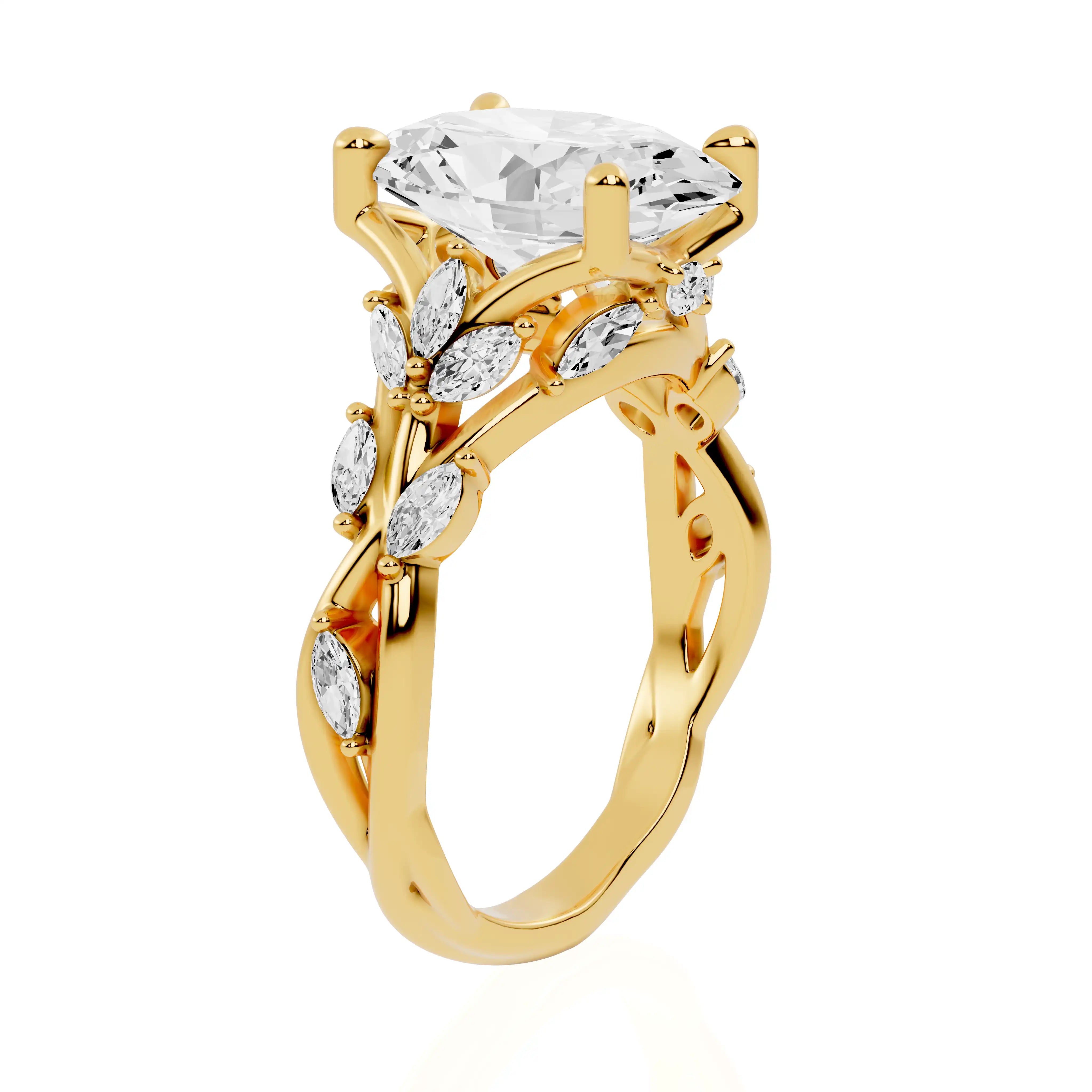 Nature Inspired Lab Grown Diamond Engagement Ring | Ganges Blossom