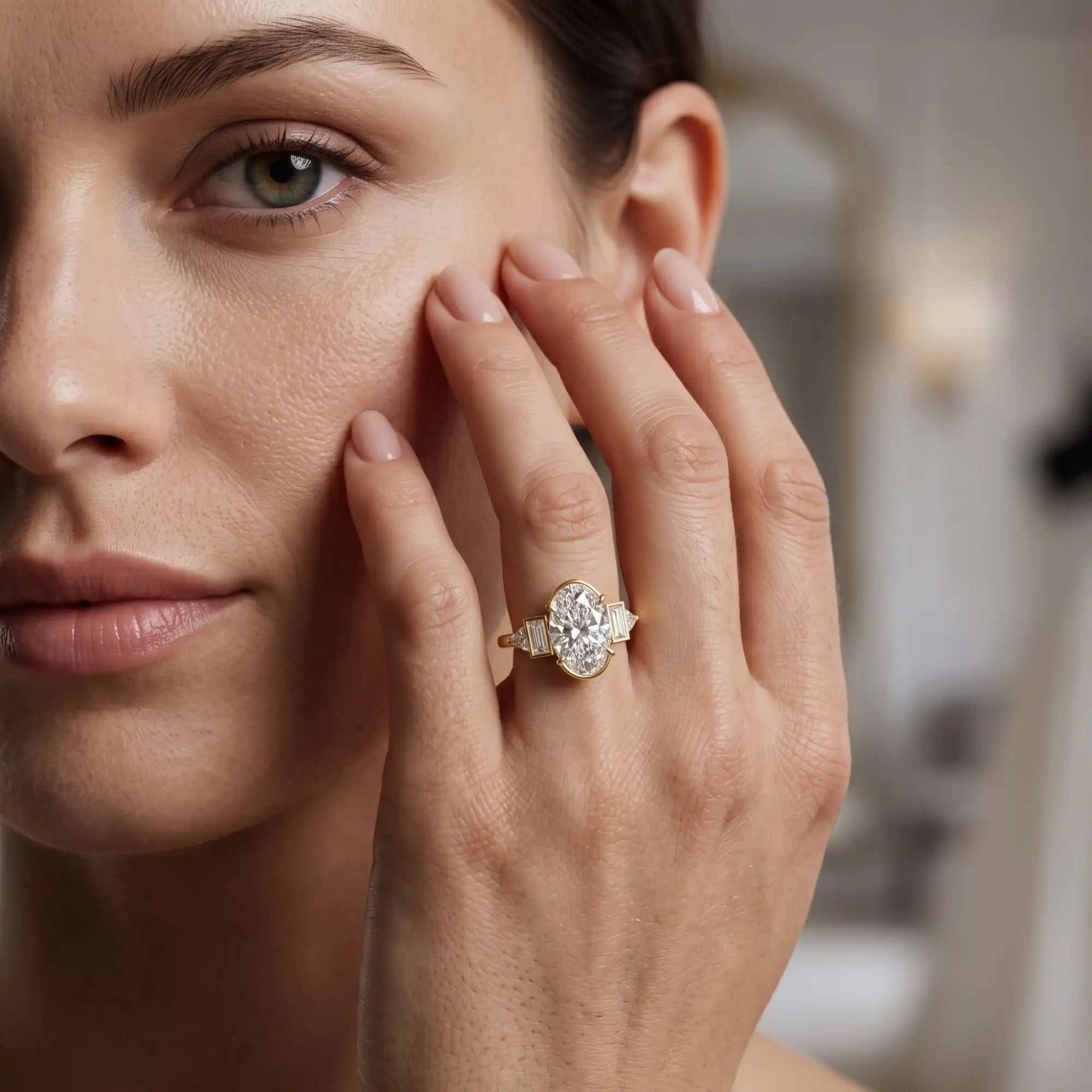 Oval Cut Lab Grown Diamond Engagement Ring | Eleanor Opulence