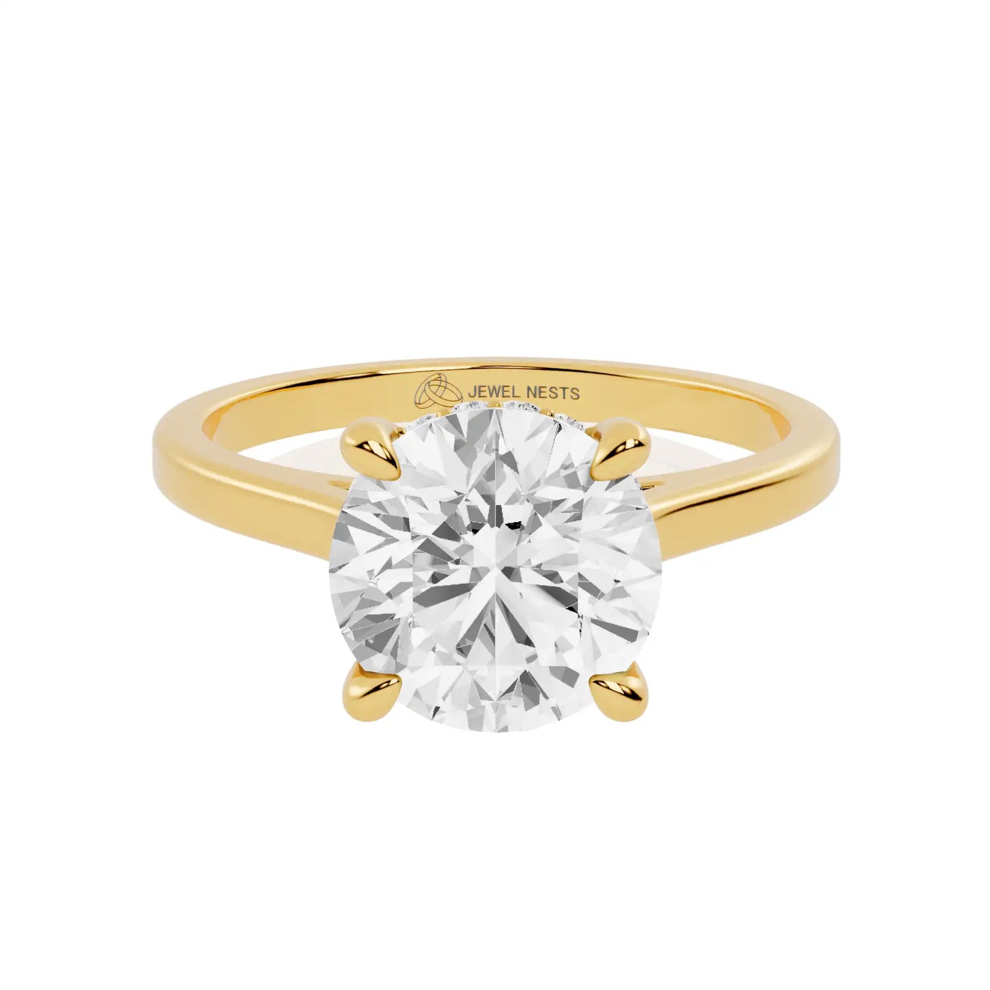 Hidden Halo Cathedral Lab Grown Diamond Engagement Ring | Rome Enigma