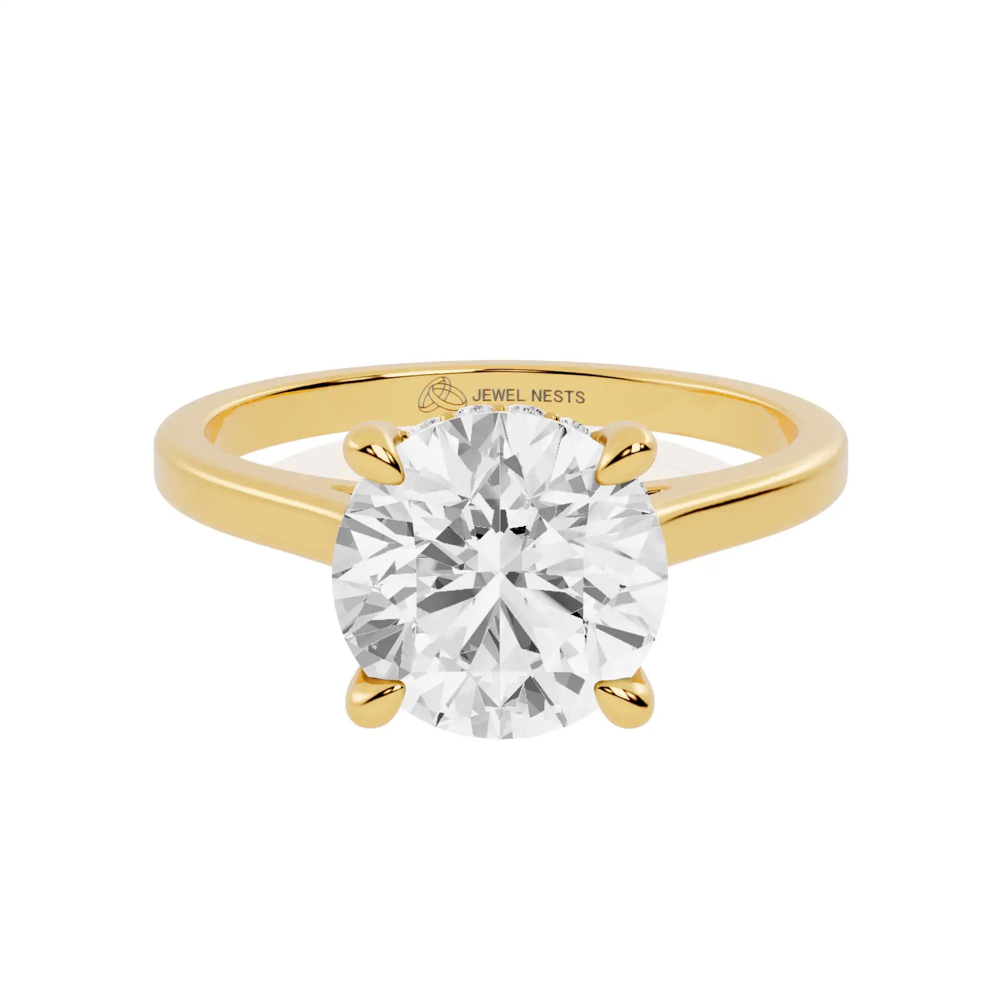 Hidden Halo Cathedral Lab Grown Diamond Engagement Ring | Rome Enigma