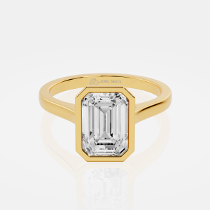 The Arctic Glow - Bezel Solitaire Engagement Ring