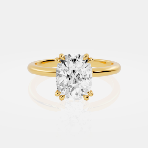 Prague Embrace - Hidden Halo Double Prong Engagement Ring