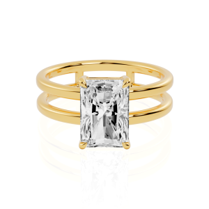 Romance Trail - Double Band Solitaire Engagement Ring