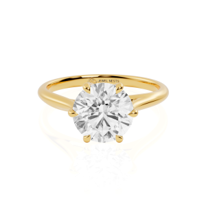 GOLDEN SIX - 6 PRONG TWISTED BASKET CATHEDRAL SETTING